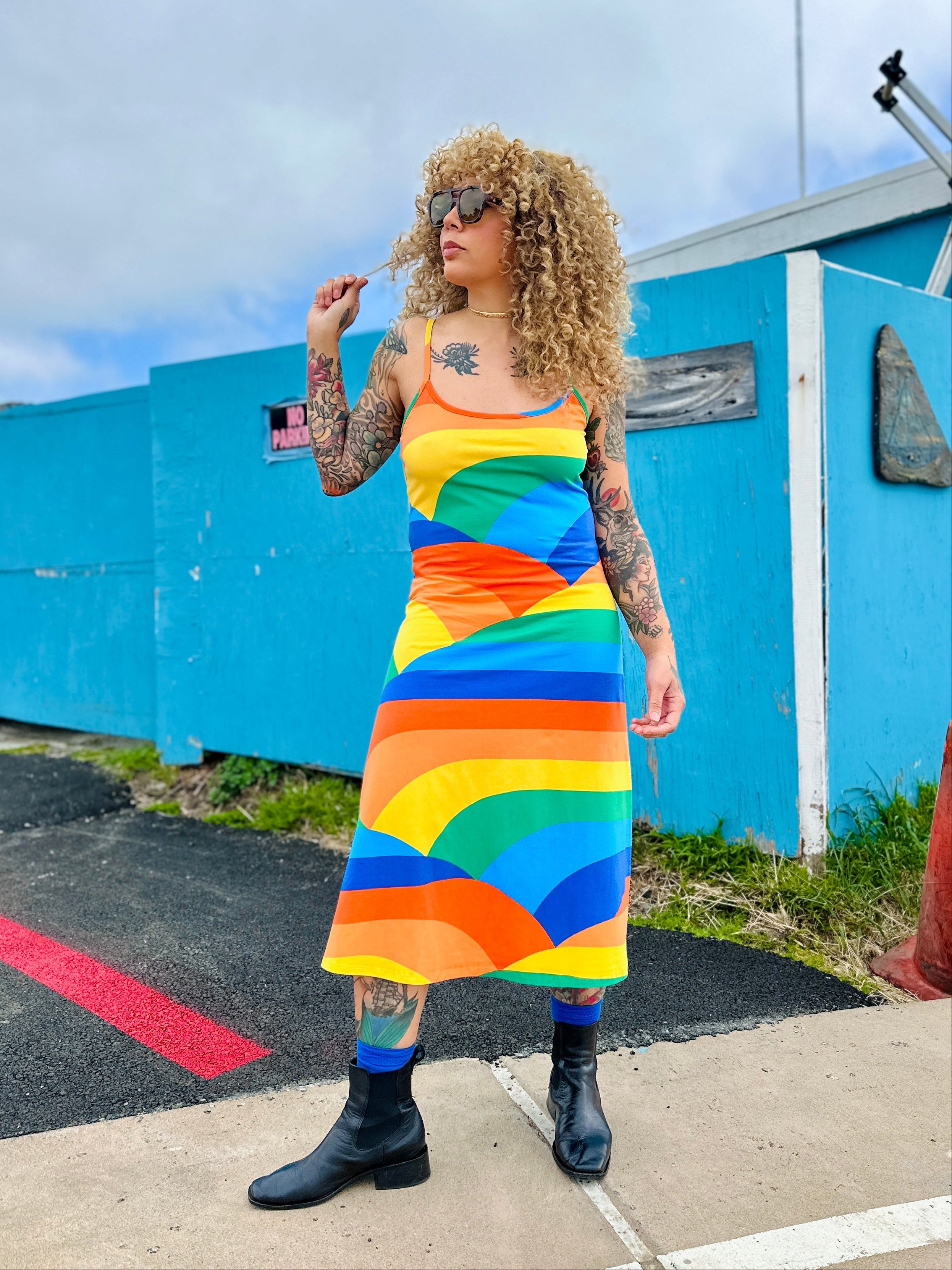 Spaghetti Slip Dress Sunset Valley
