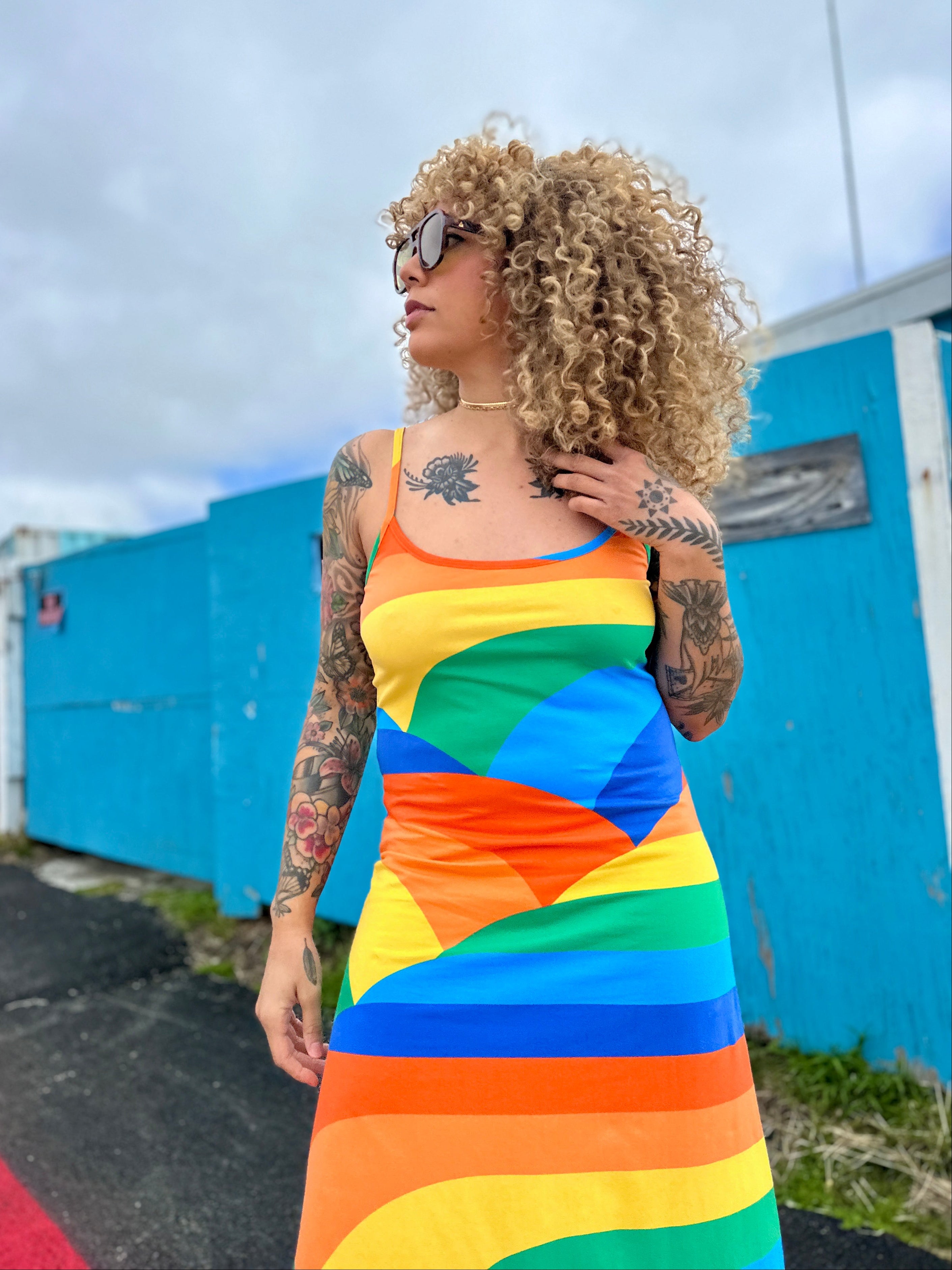 Spaghetti Slip Dress Sunset Valley