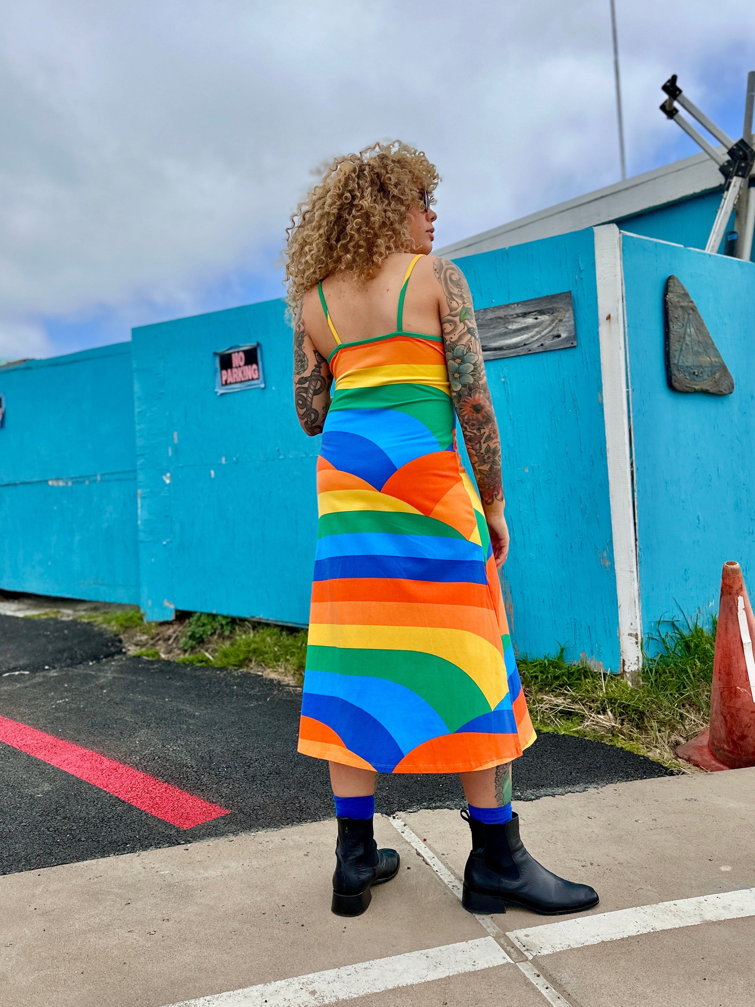 Spaghetti Slip Dress Sunset Valley
