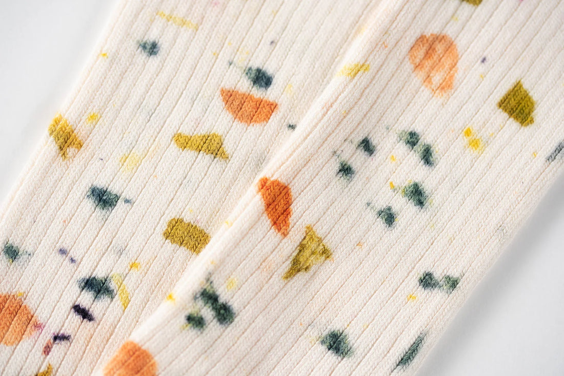 Abstract Bundle Dyed Sock - Abstract Cream
