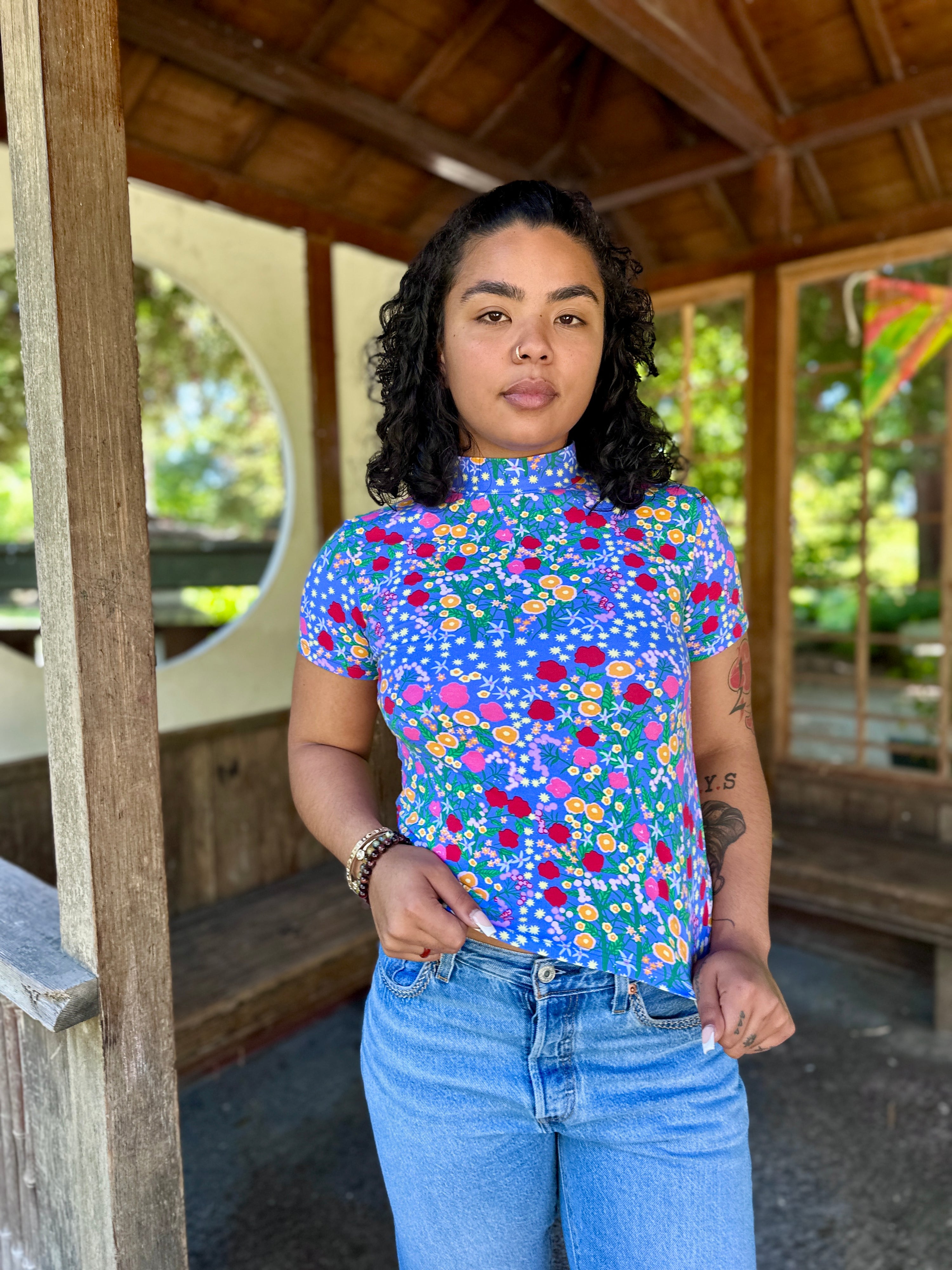 Mock Neck Super Bloom