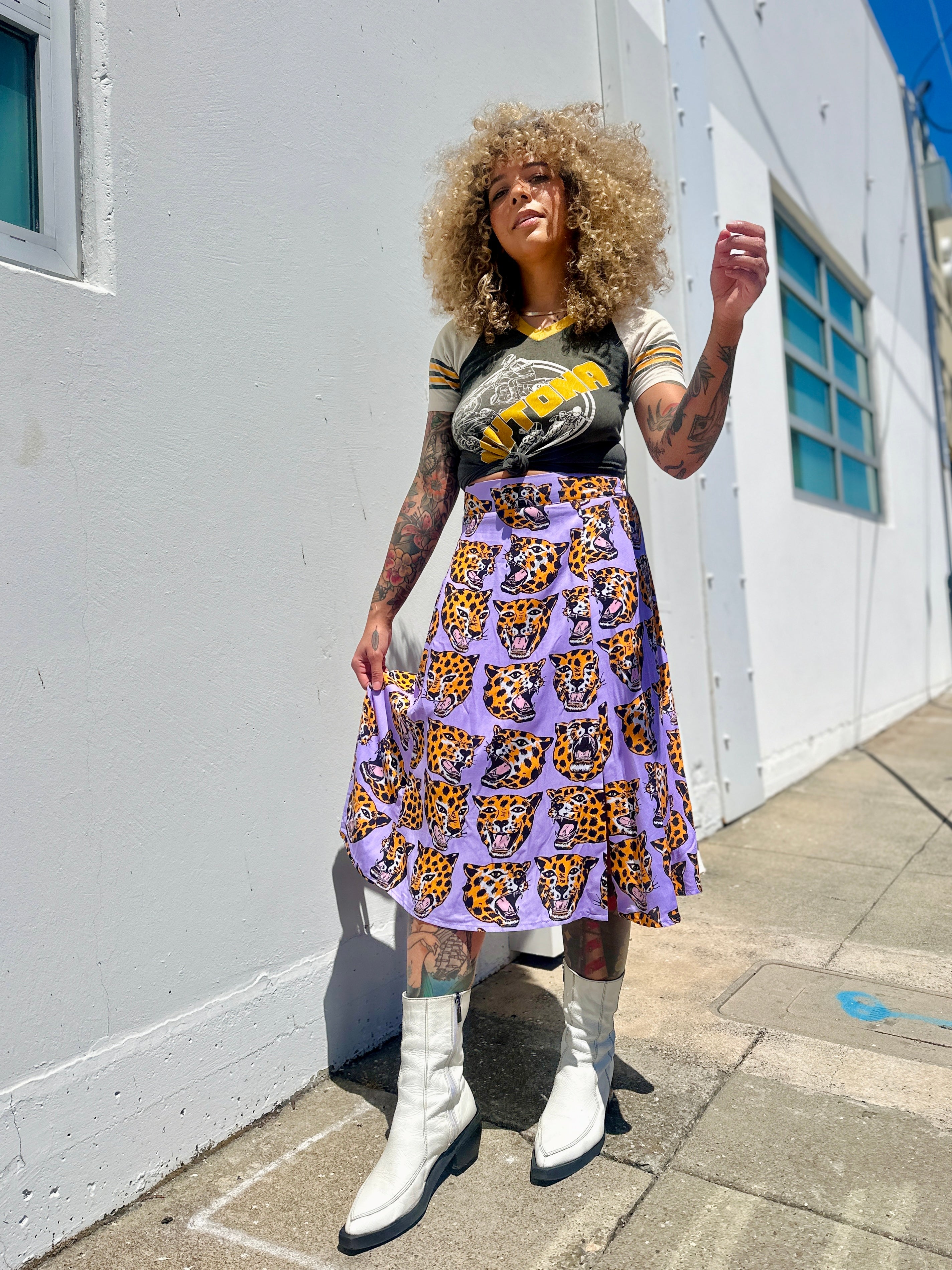 Slip Skirt Cheetah Head