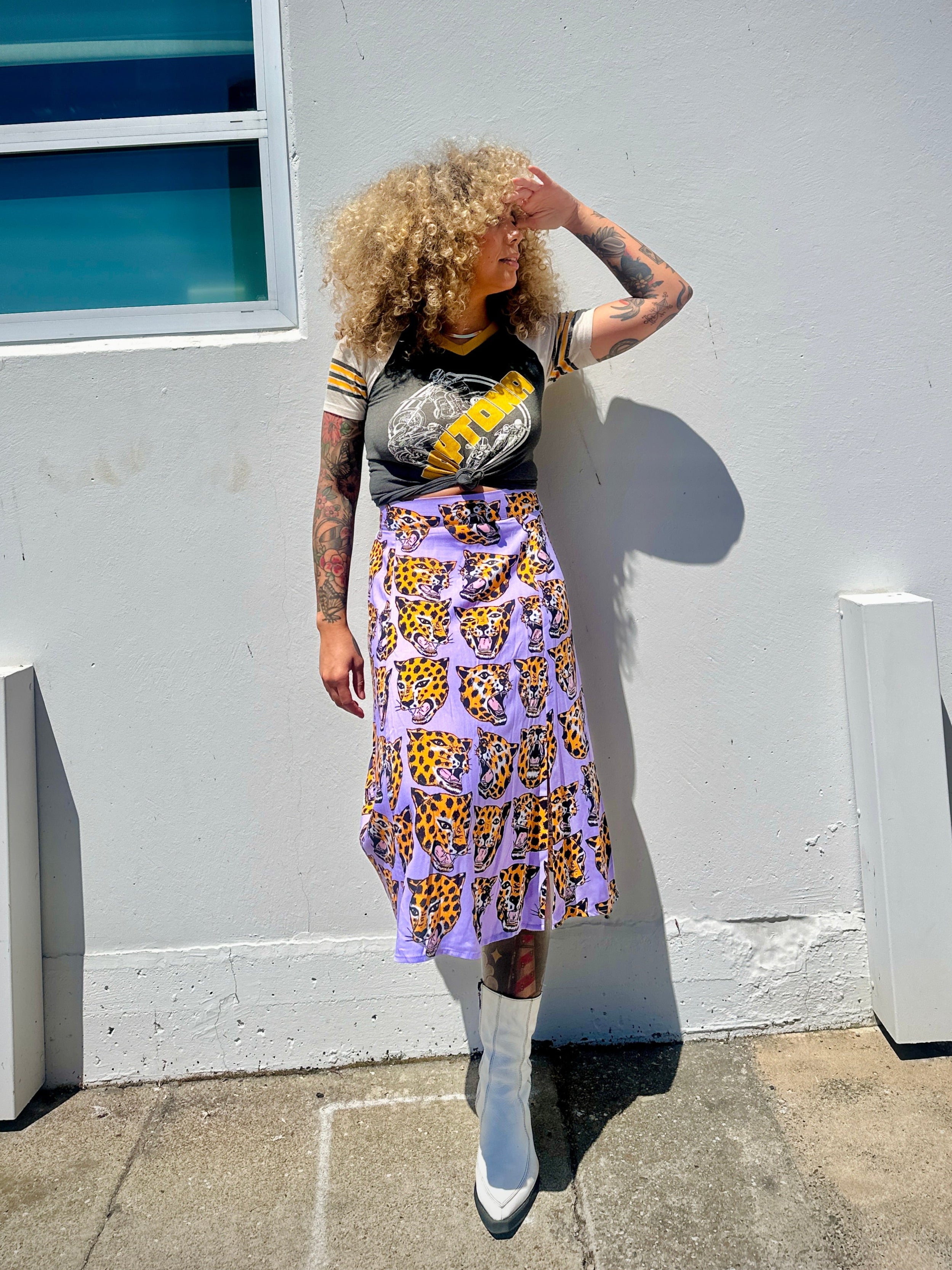 Slip Skirt Cheetah Head
