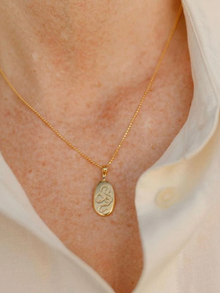 Serpent Rising Snake Pendant - Gold Plated