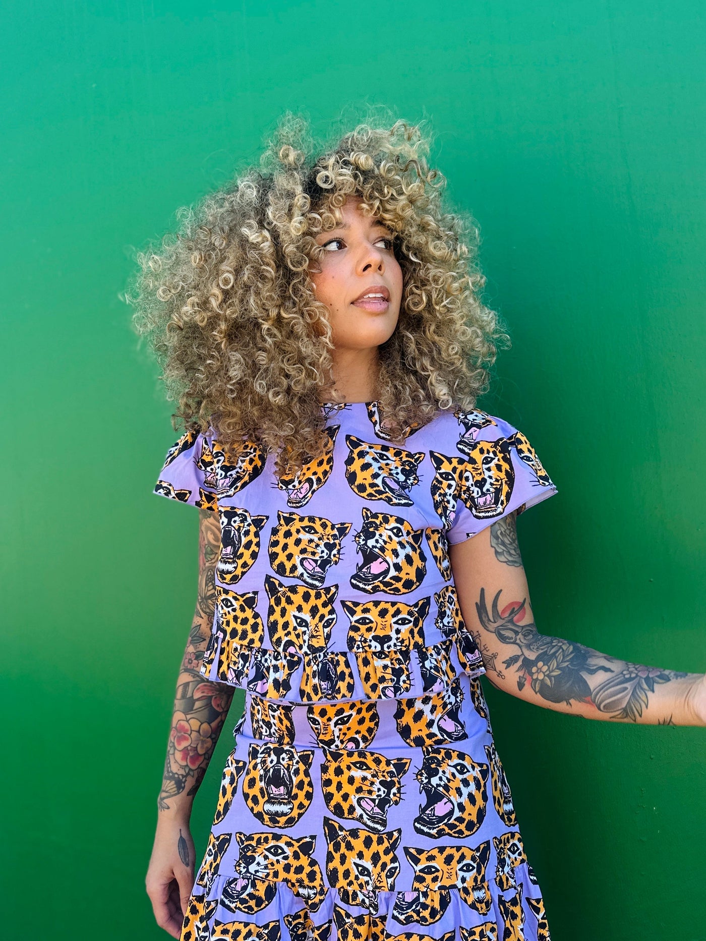 Gail Top Cheetah Head