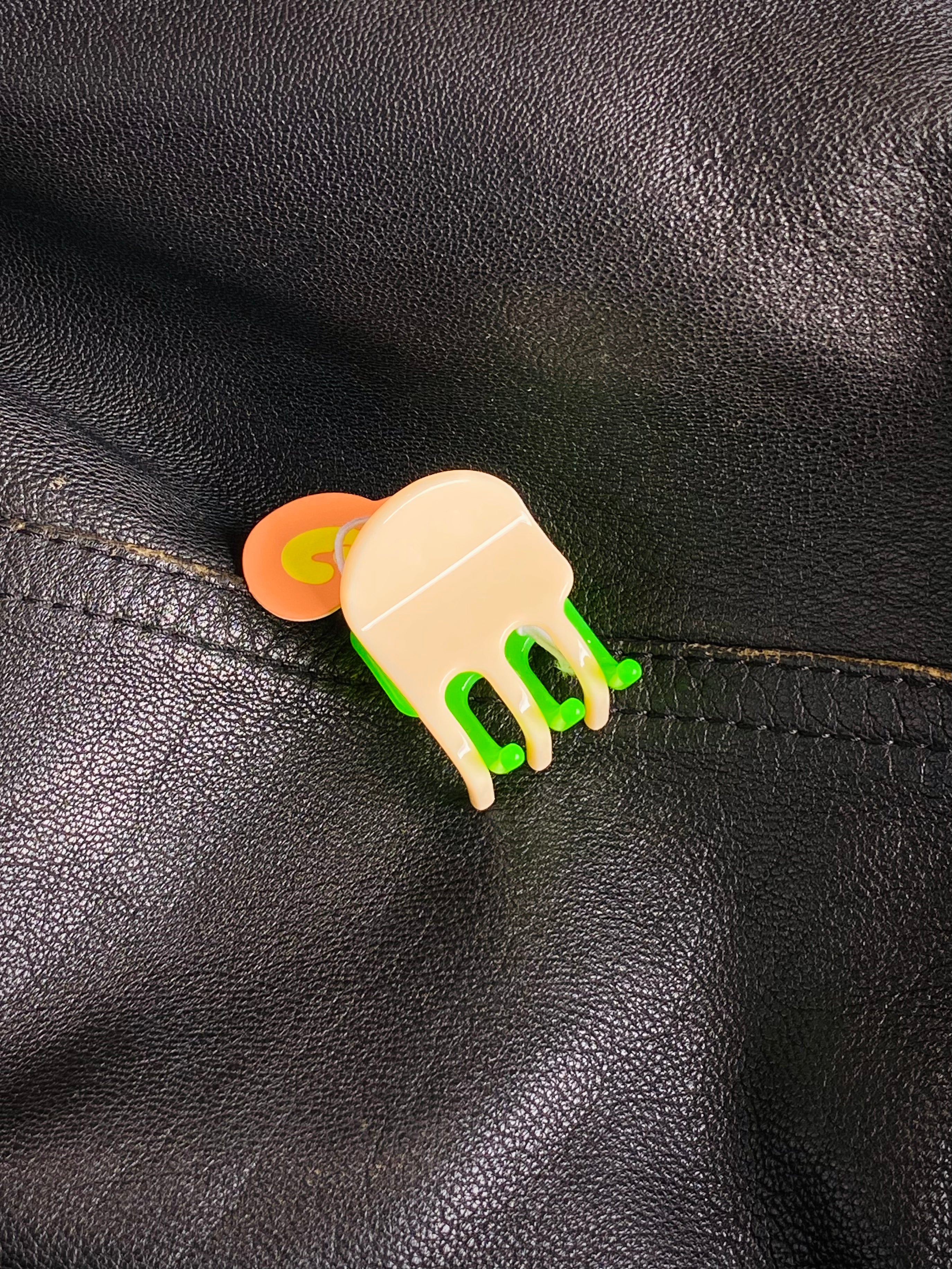 Mini Claw - Neon Green & Nude