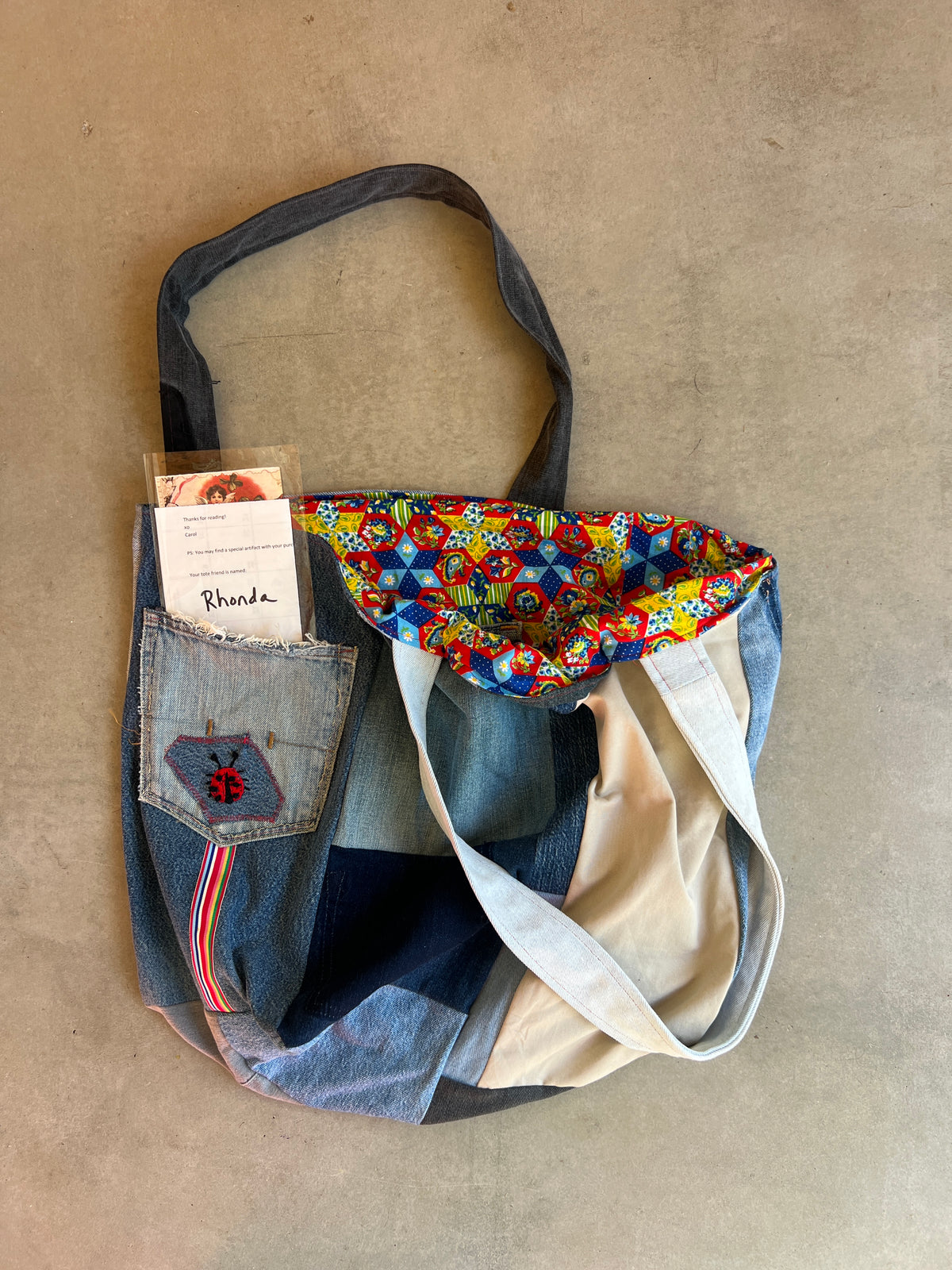 Denim Patchwork Giant Tote bag