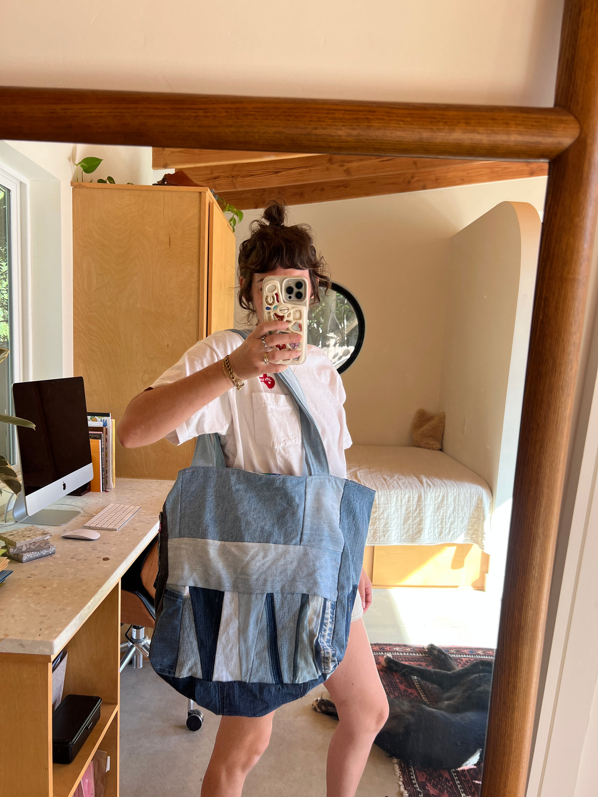 Denim Patchwork Giant Tote bag