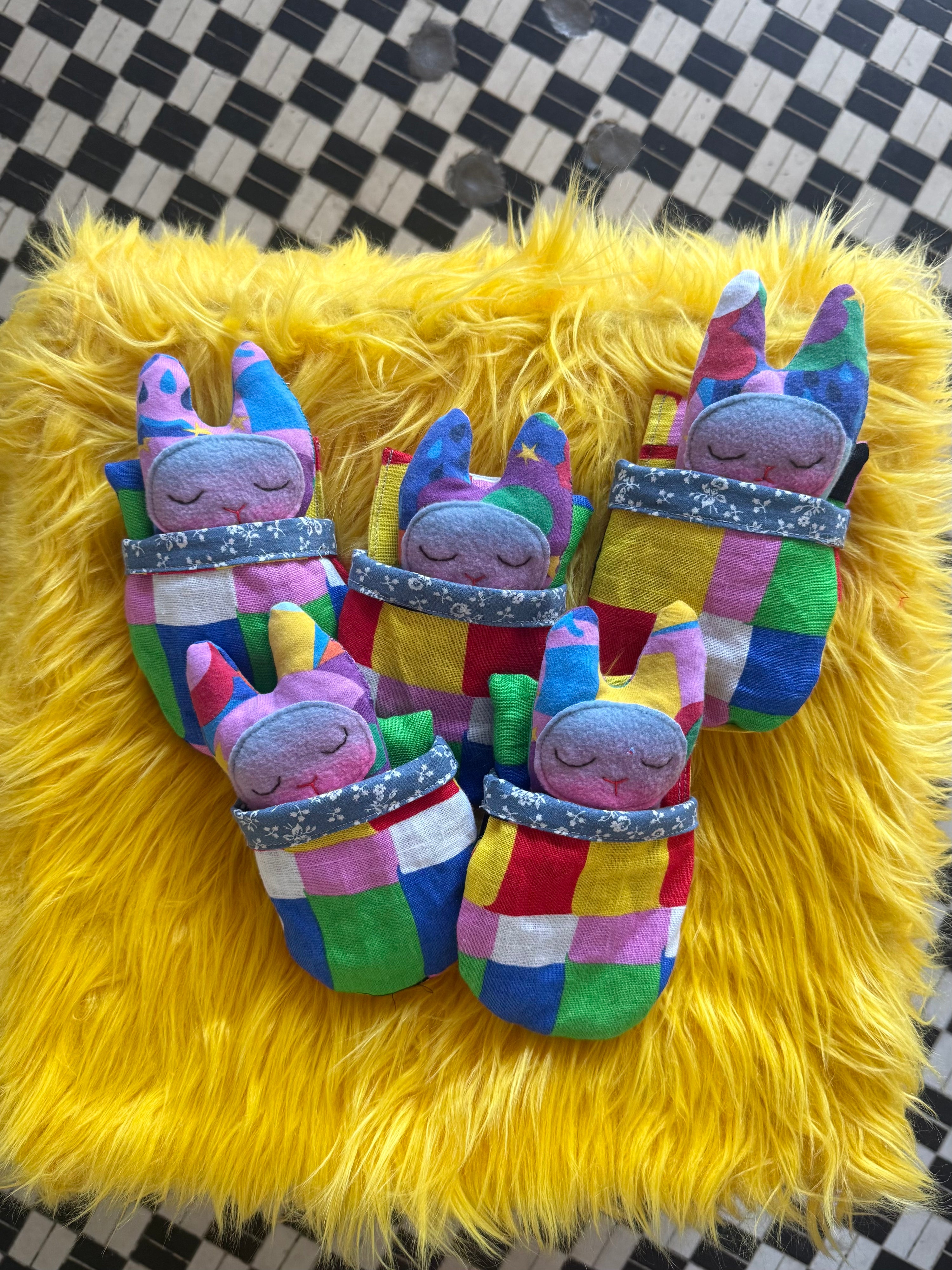 Sleeping Bunny with sleeping set- Candy Weave