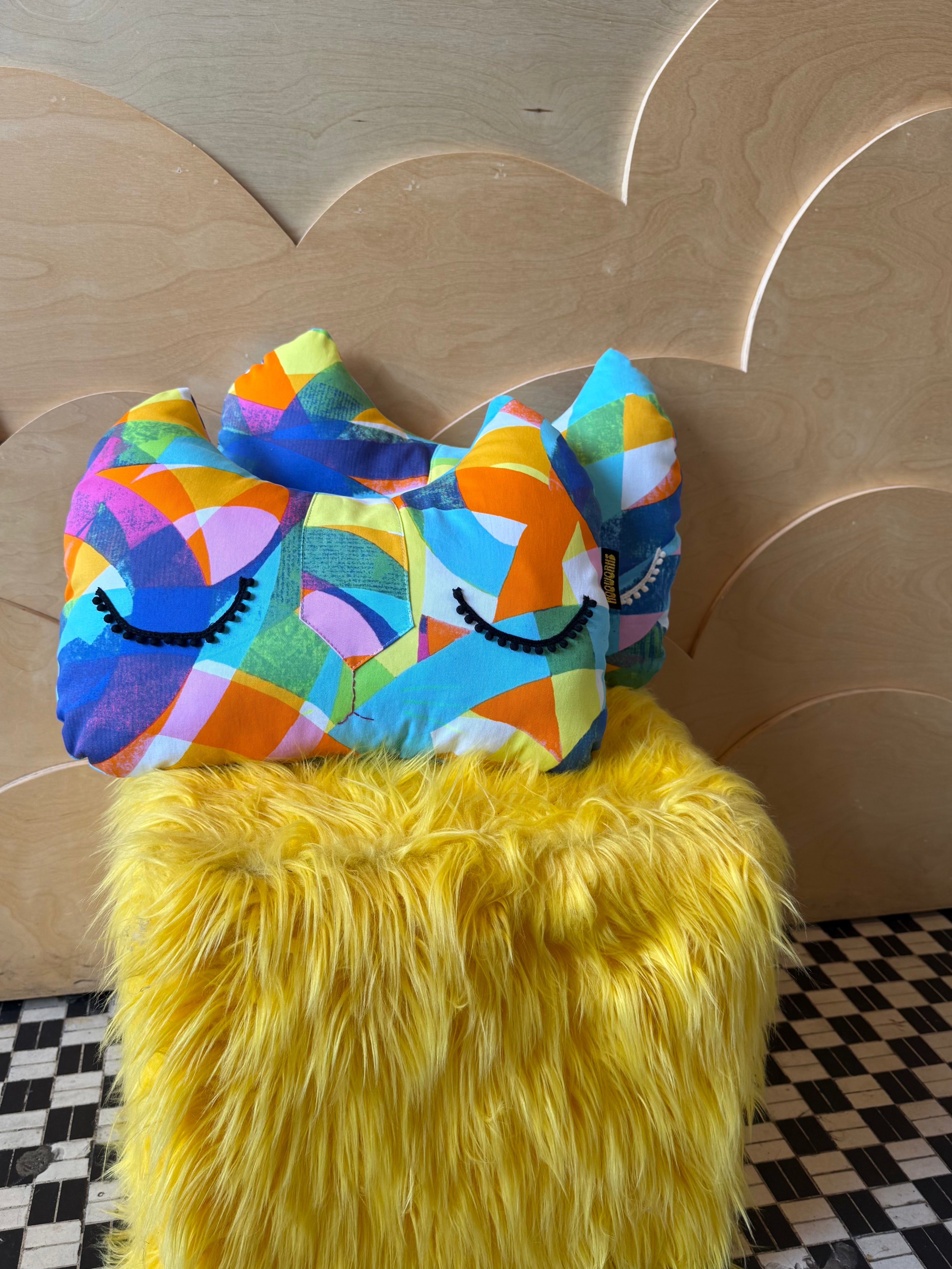 Heatwave Cat head Pillow