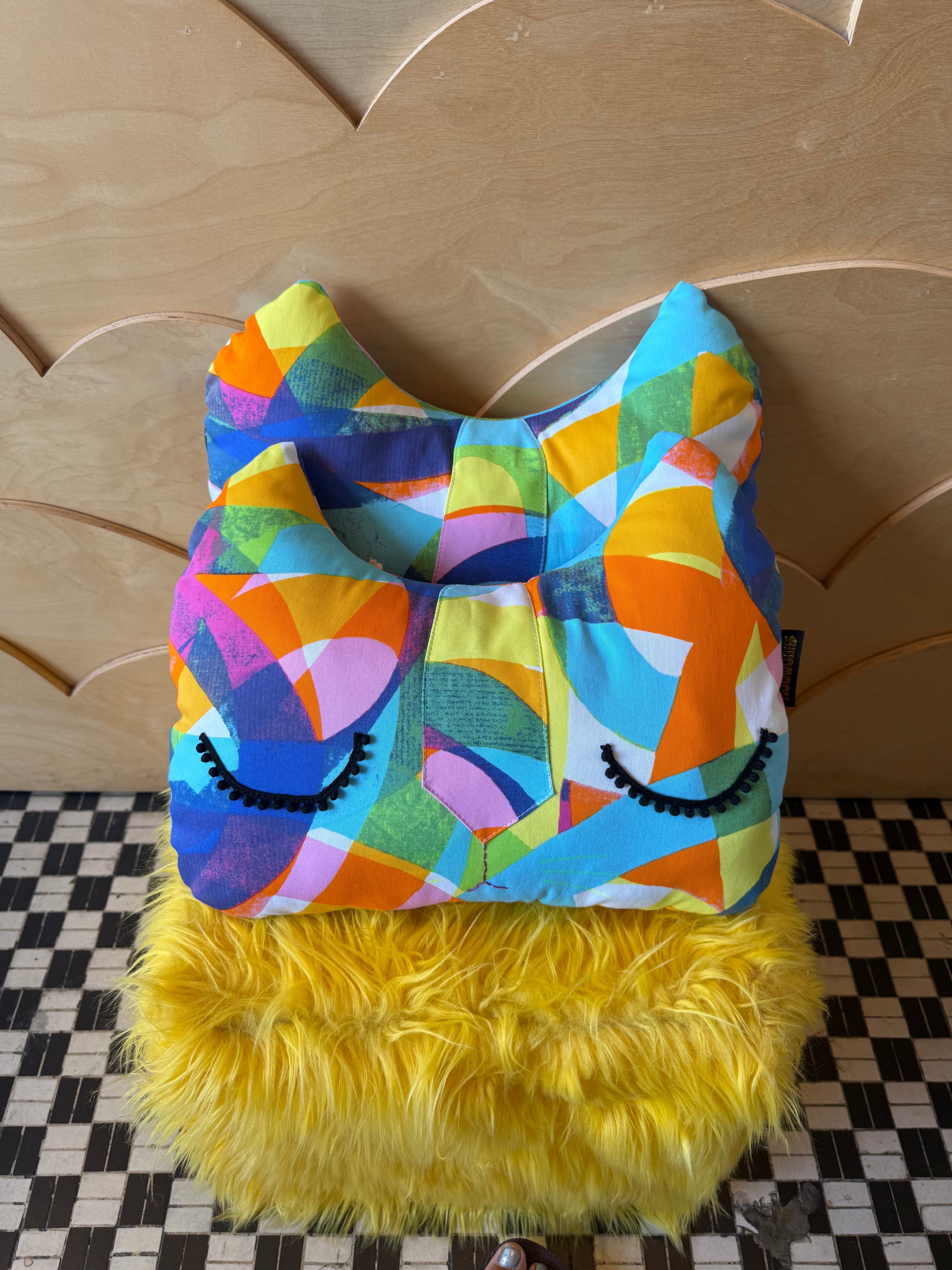 Heatwave Cat head Pillow
