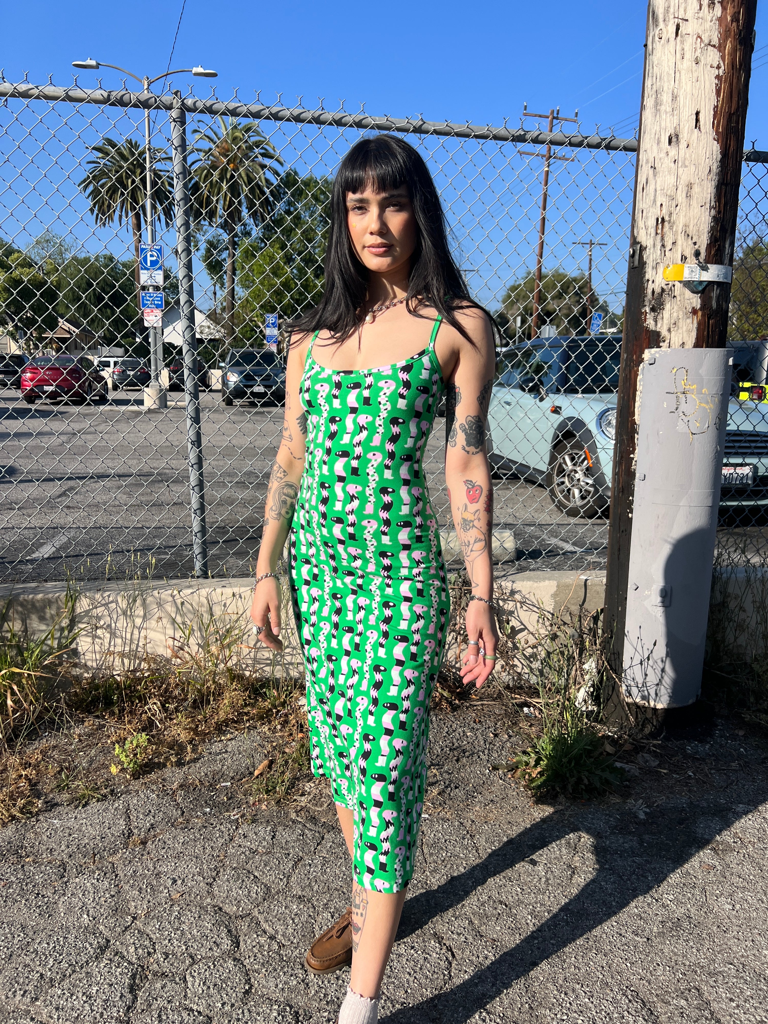Spaghetti Slip Dress Sssnakes