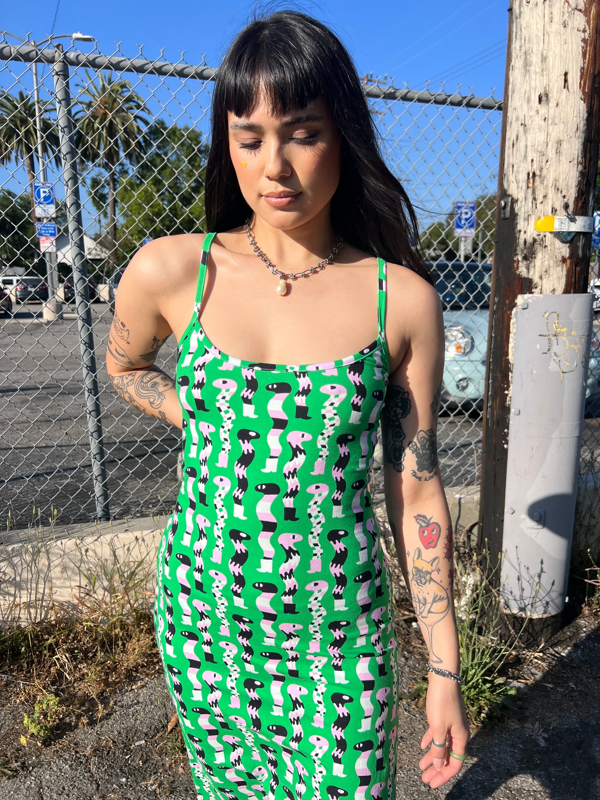 Spaghetti Slip Dress Sssnakes