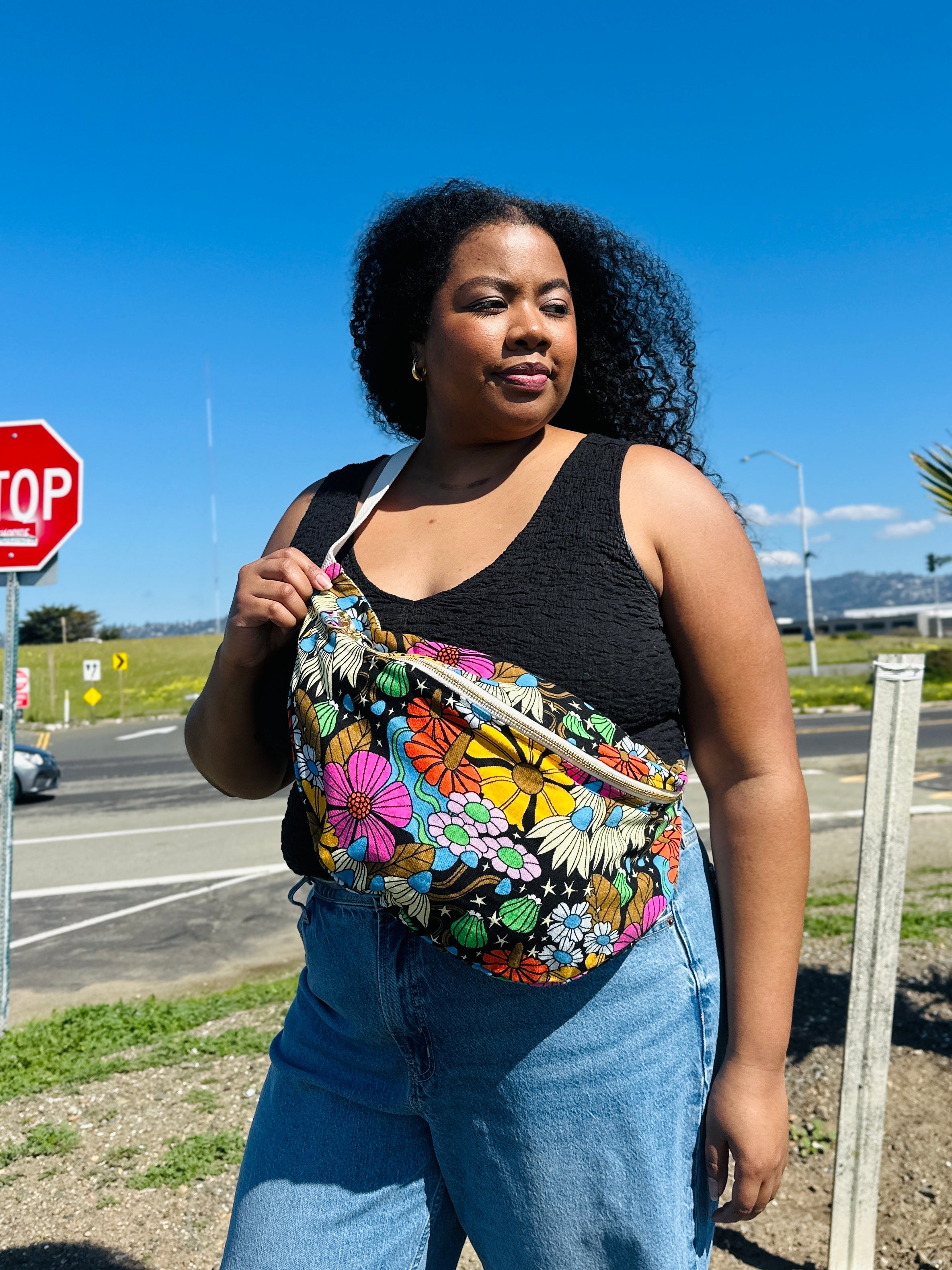 Mini Messenger Bag - Cosmic Floral
