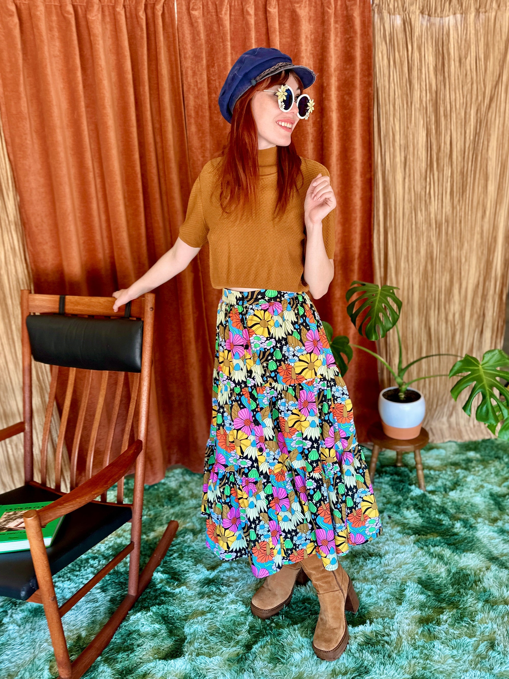 Prairie Skirt Cosmic Floral