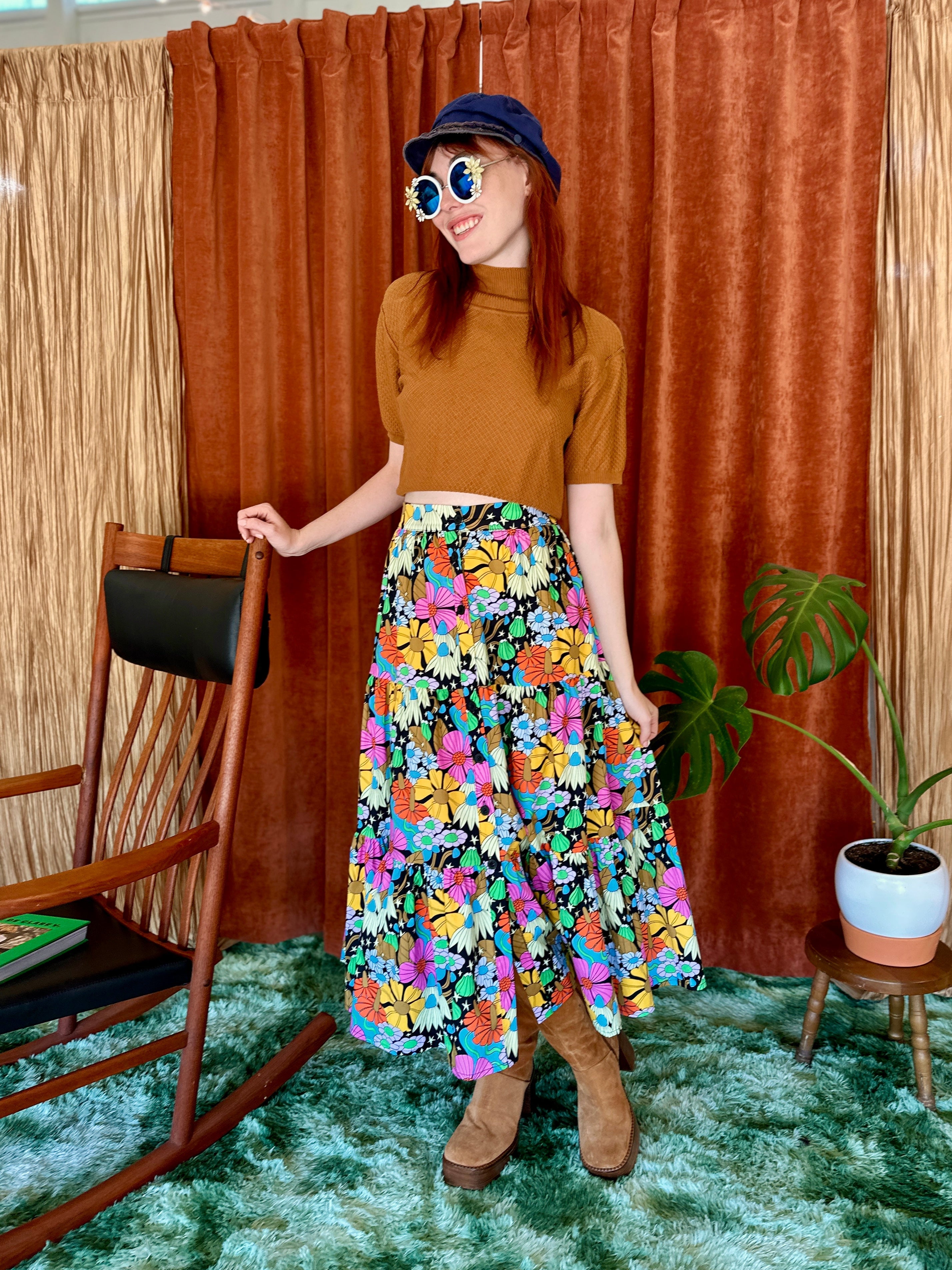 Prairie Skirt Cosmic Floral