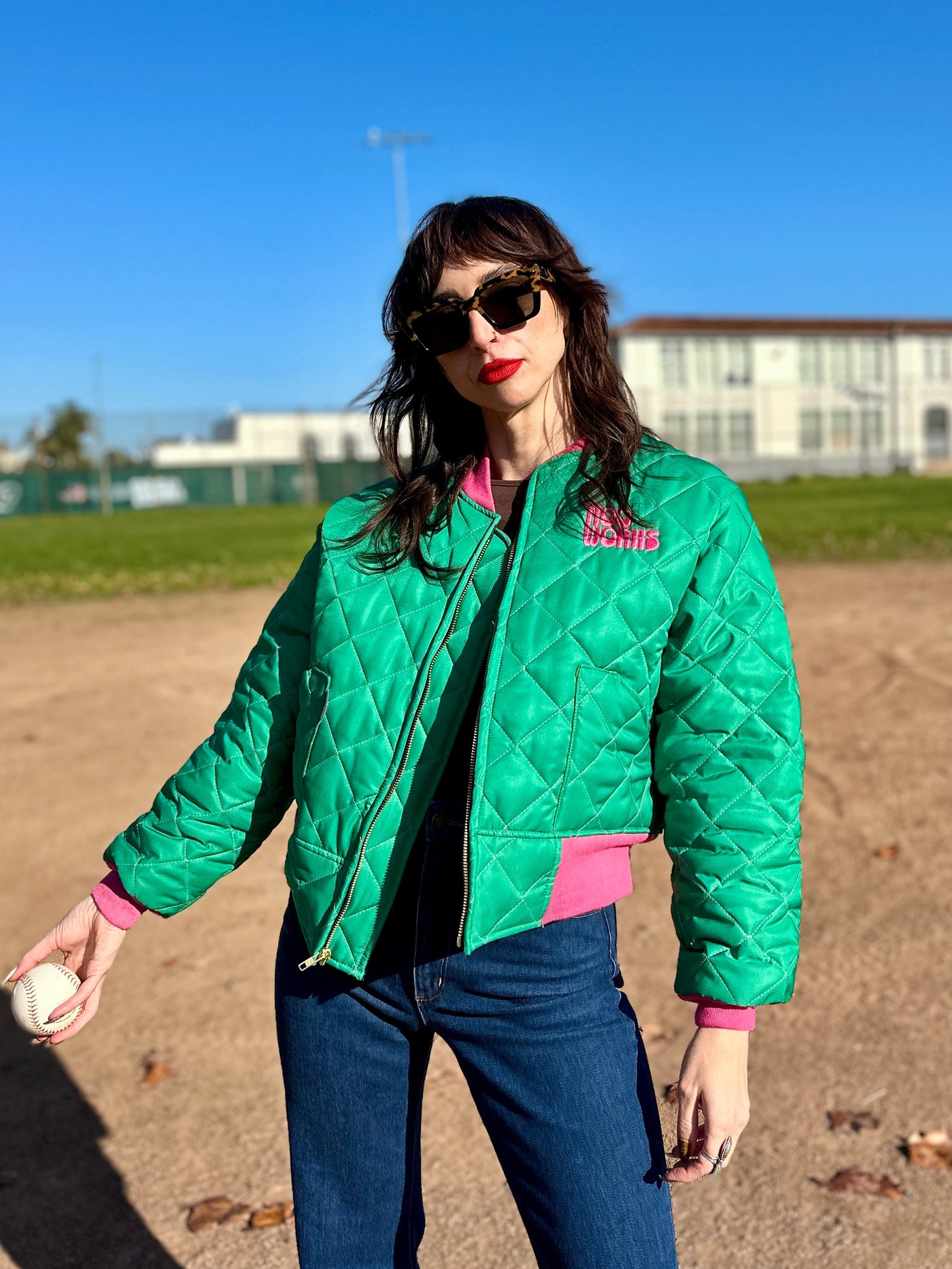 Bomber Jacket Green/Pink *Presale*