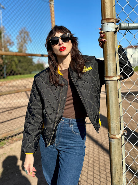 Bomber Jacket Black/Yellow – NOOWORKS
