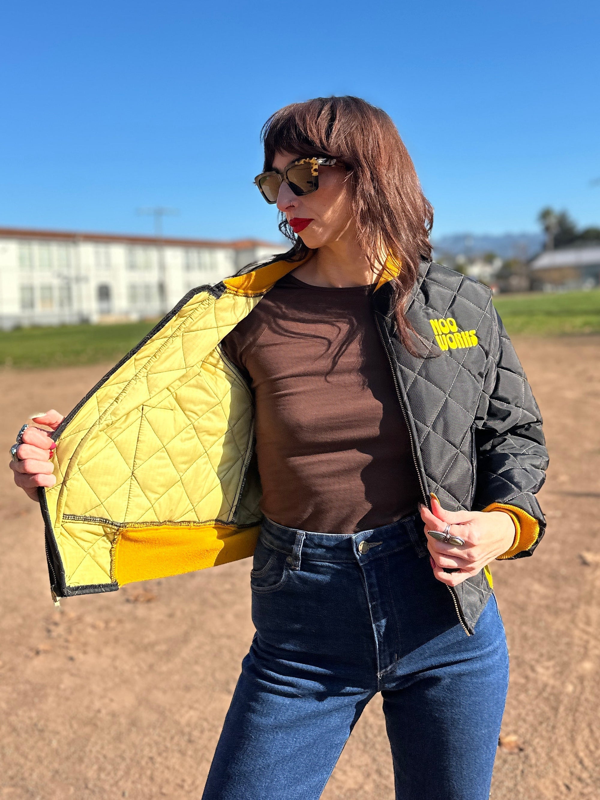 Bomber Jacket Black/Yellow *Presale*