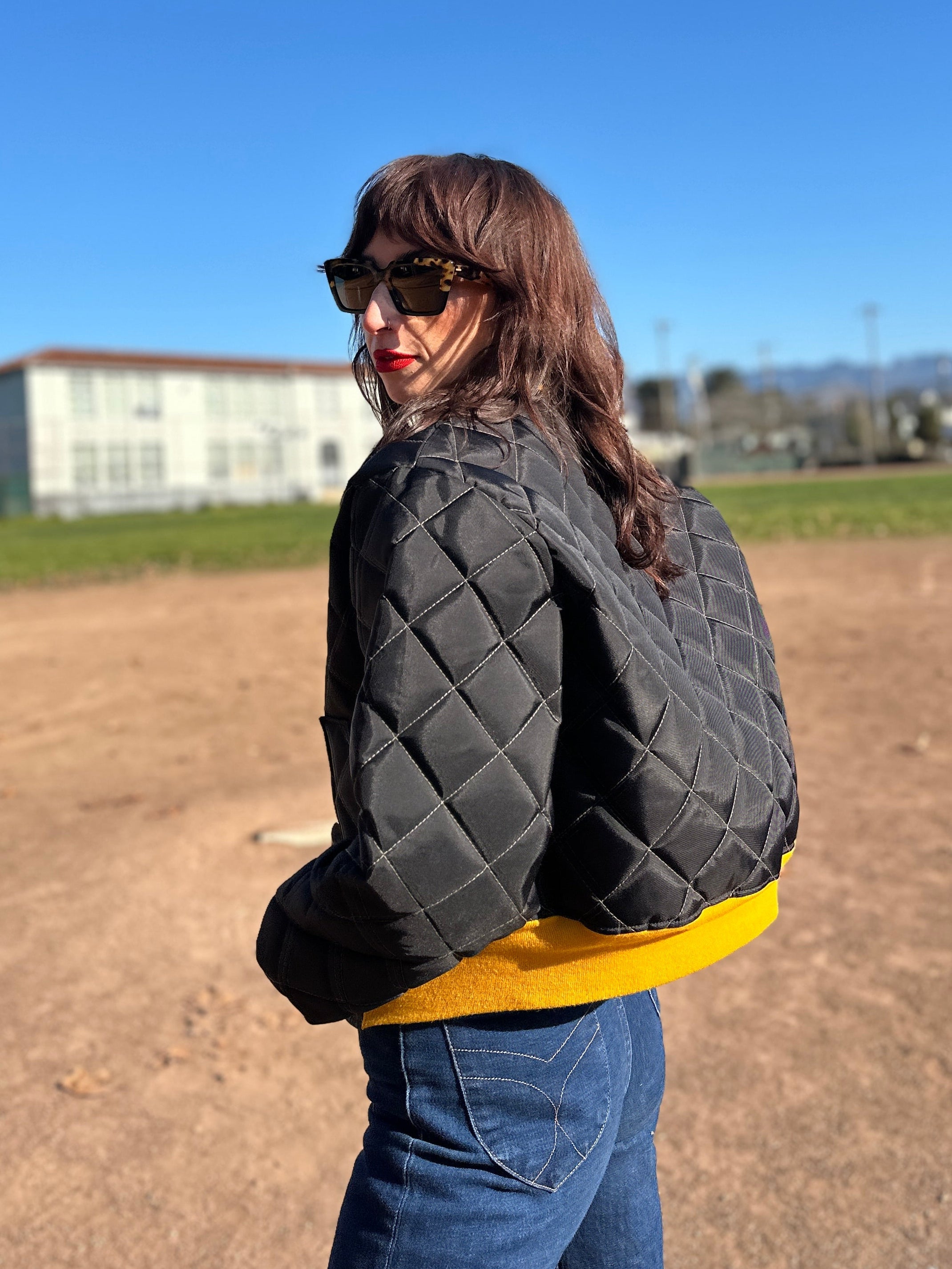 Bomber Jacket Black/Yellow *Presale*