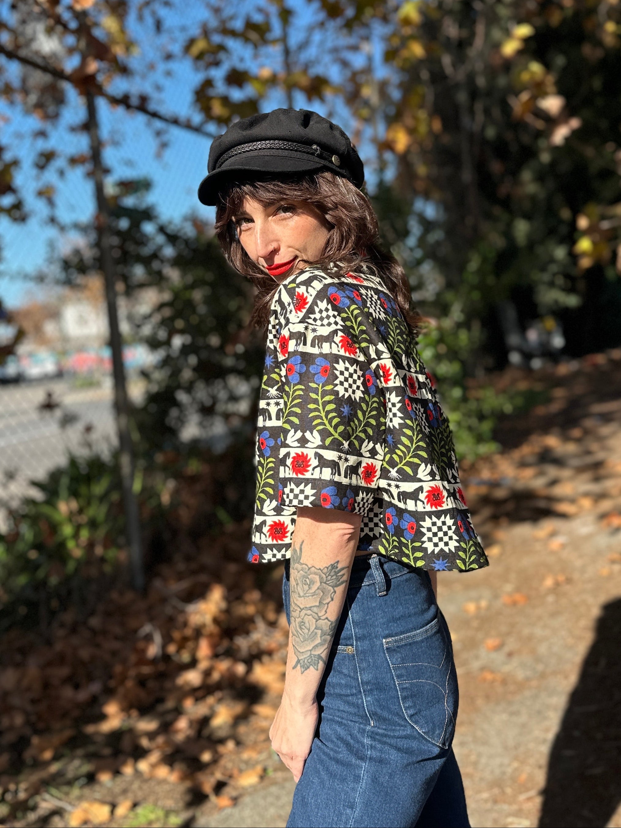 Linen Olivia Top The Guardians