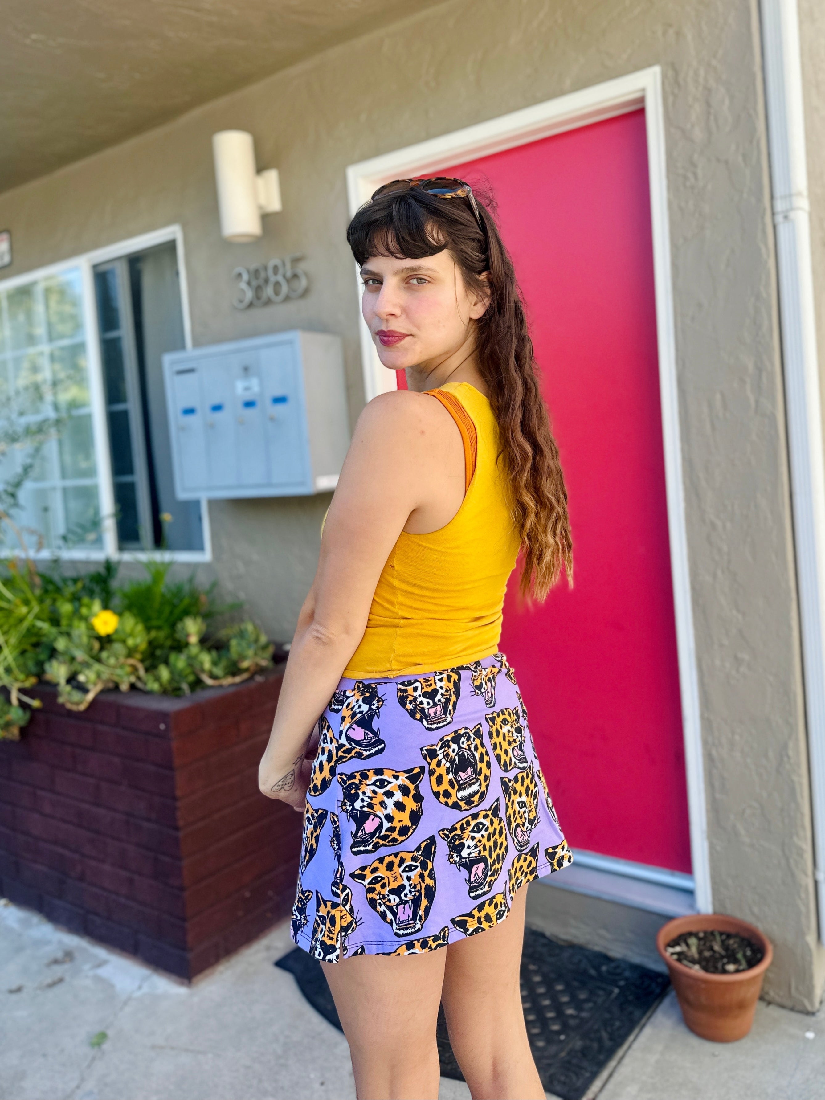 Cheeky Skort Cheetah Head