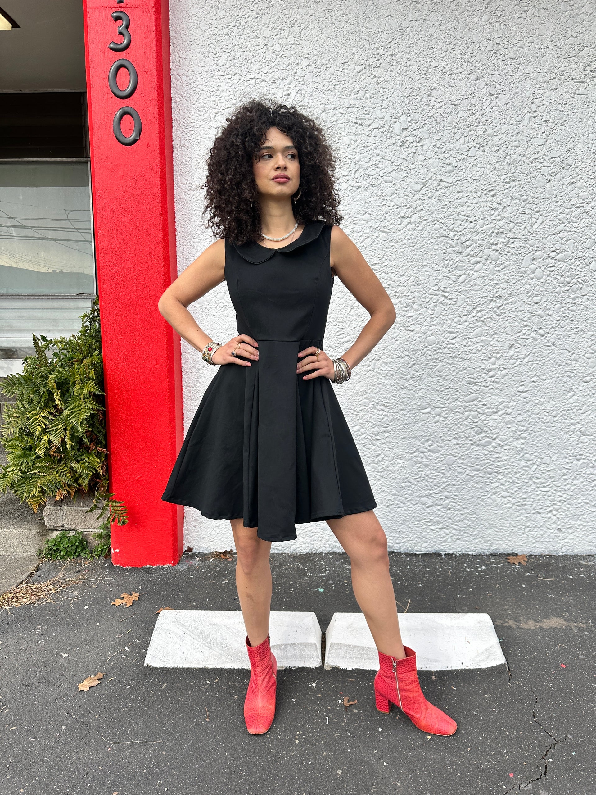 Peter Pan Dress Black – NOOWORKS