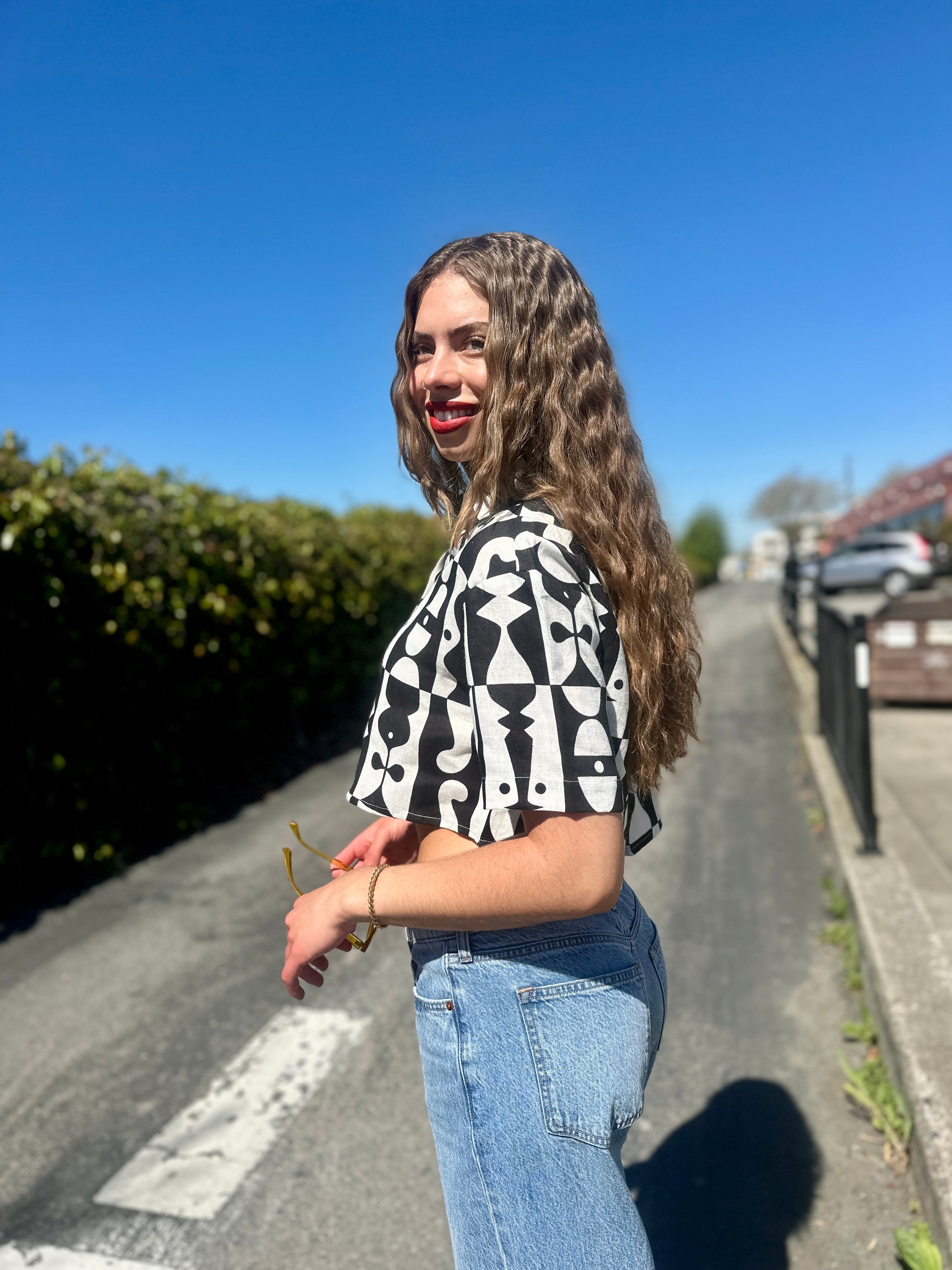 Linen Olivia Top Illusions