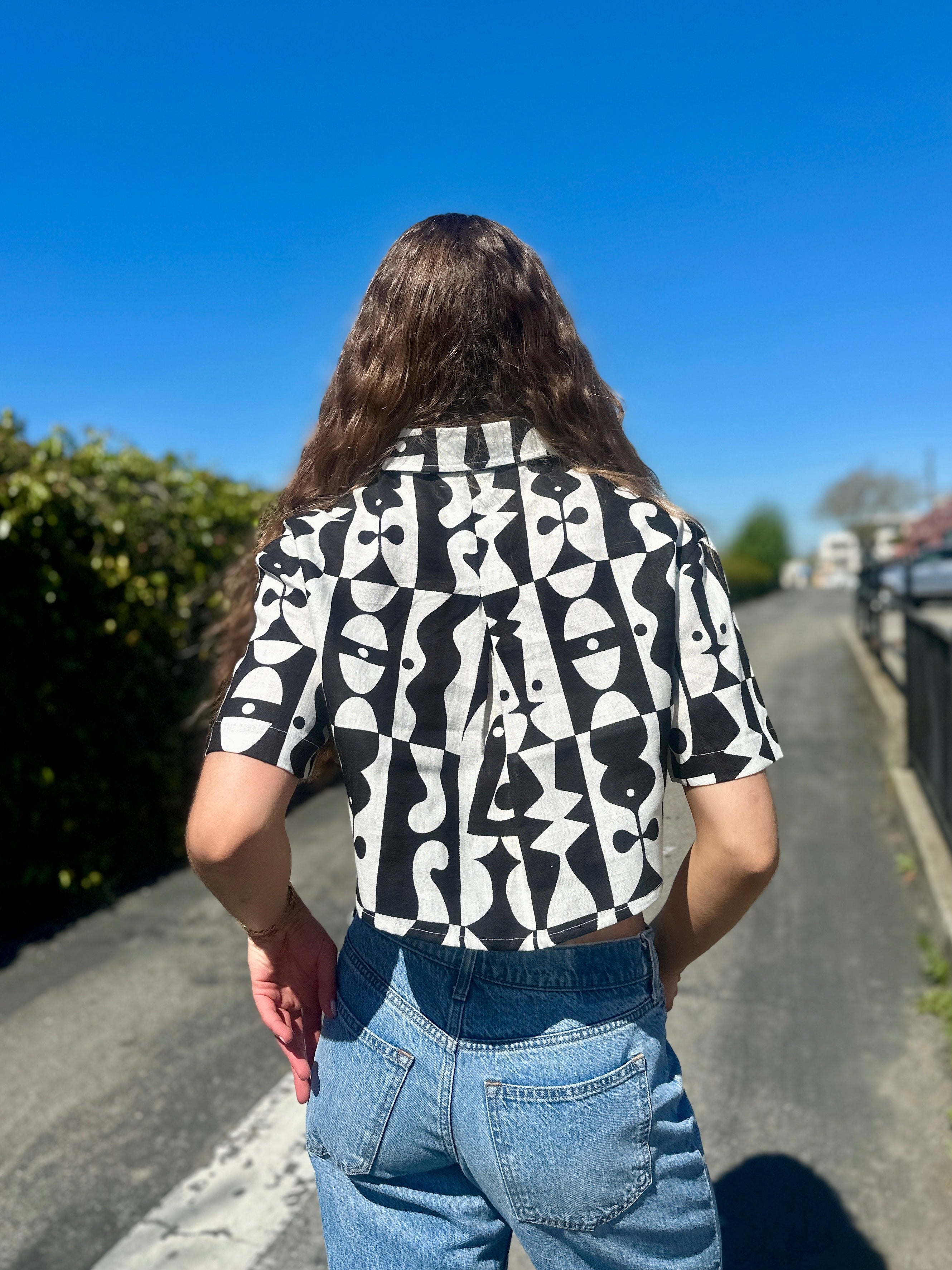 Linen Olivia Top Illusions