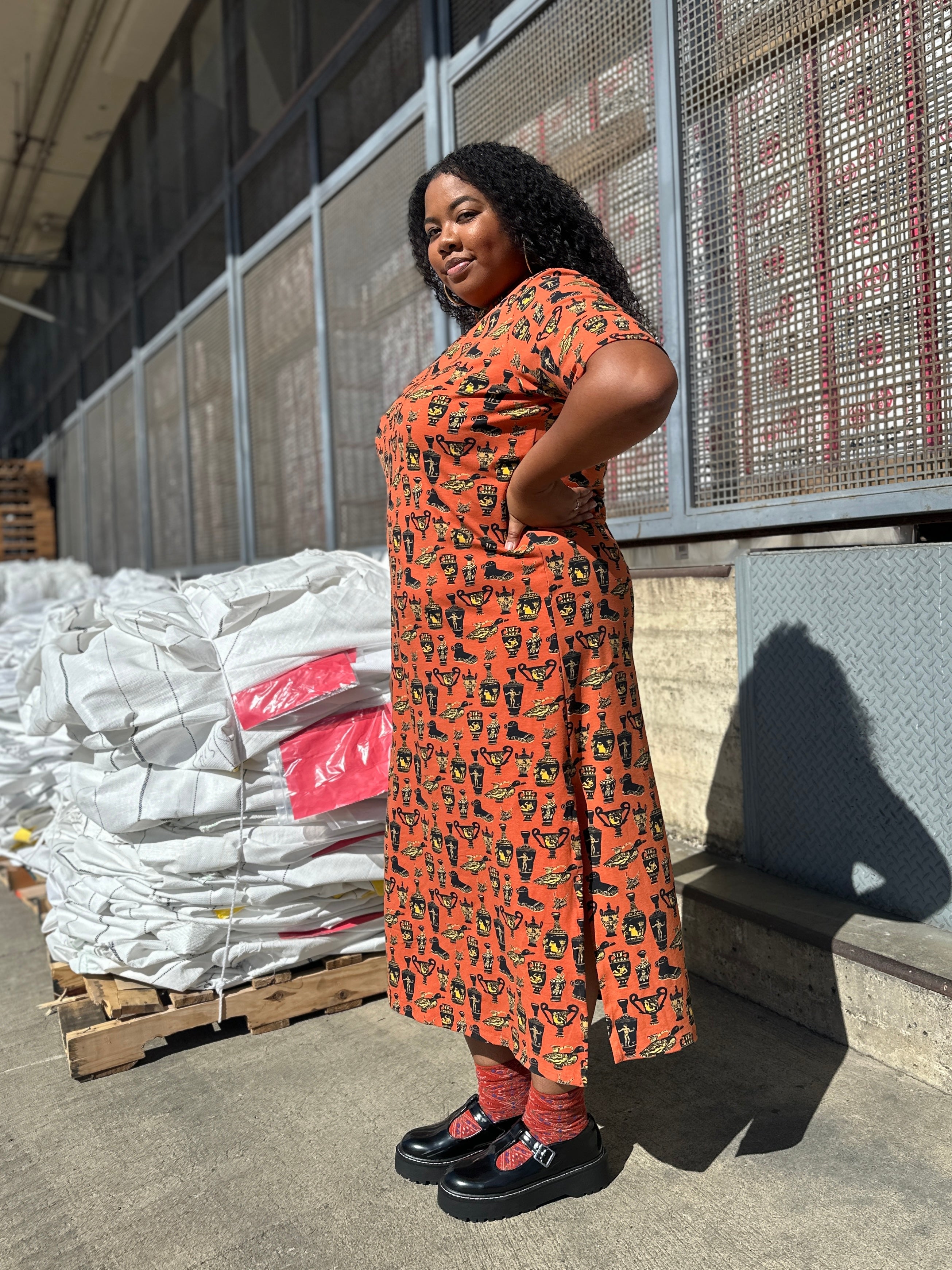 Jersey Maxi Dress Pots - MD / Pots Jersey Maxi Dress Pots - MD / Pots