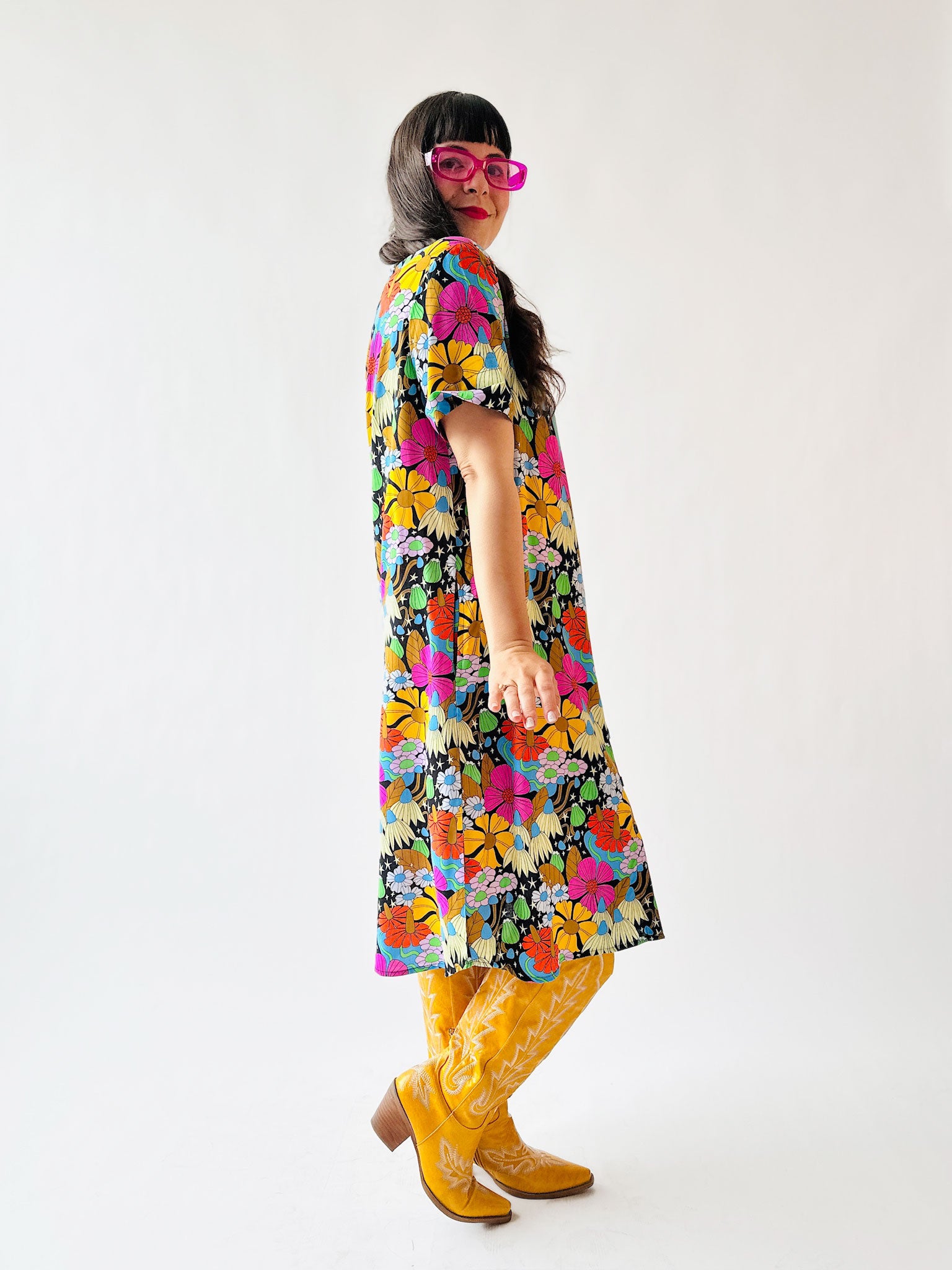 River Dress Cosmic Floral
