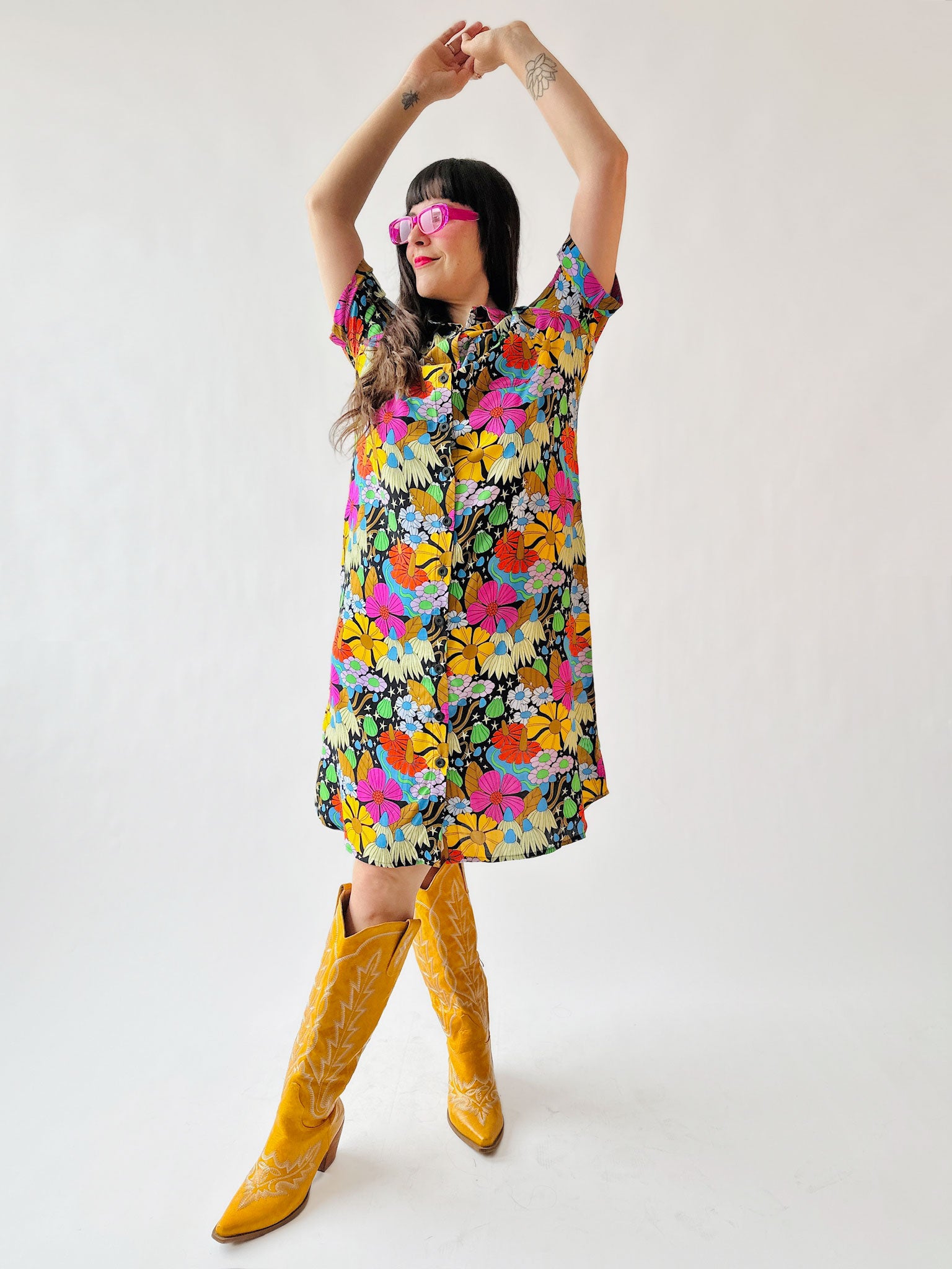 River Dress Cosmic Floral