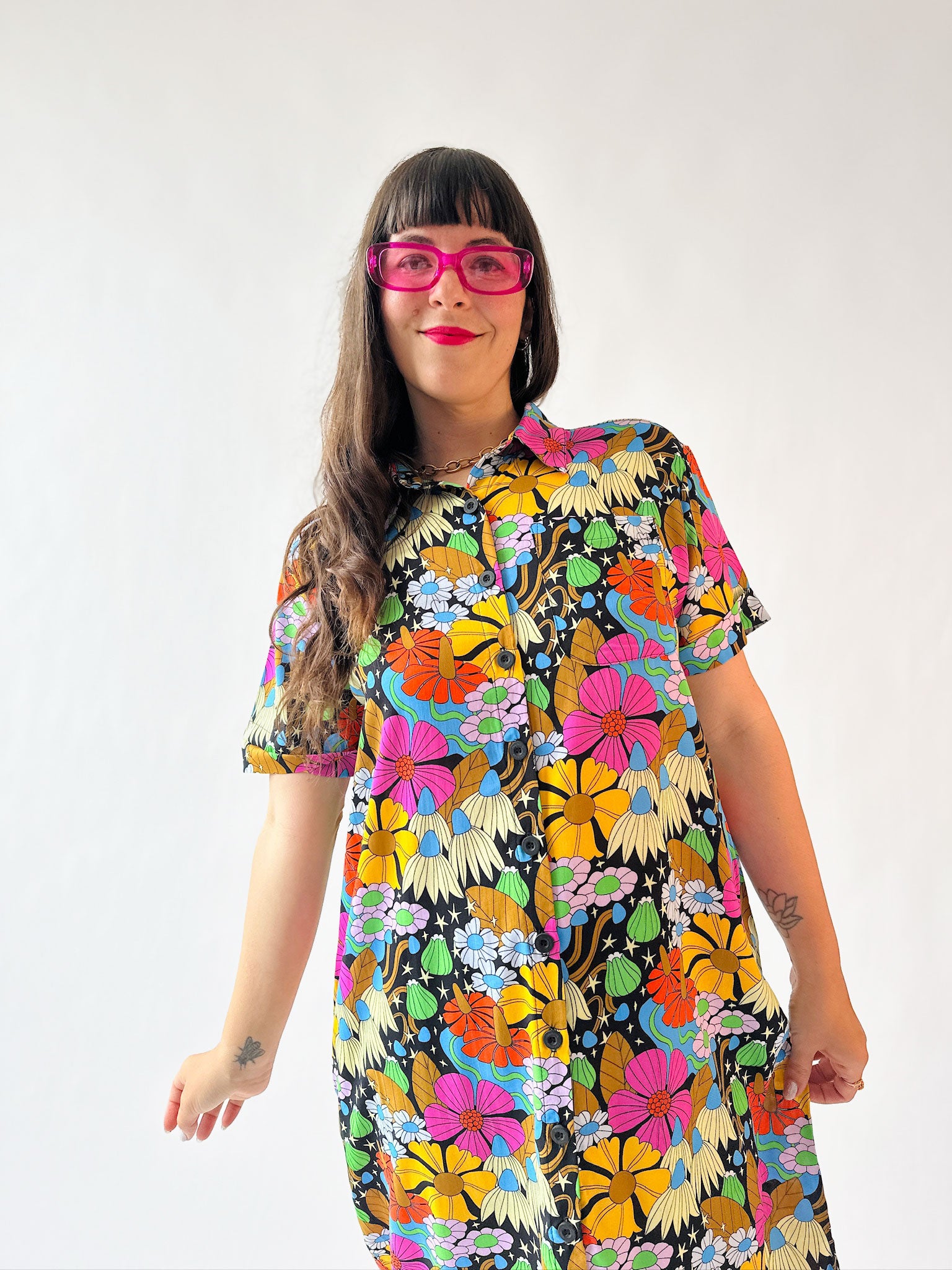 River Dress Cosmic Floral