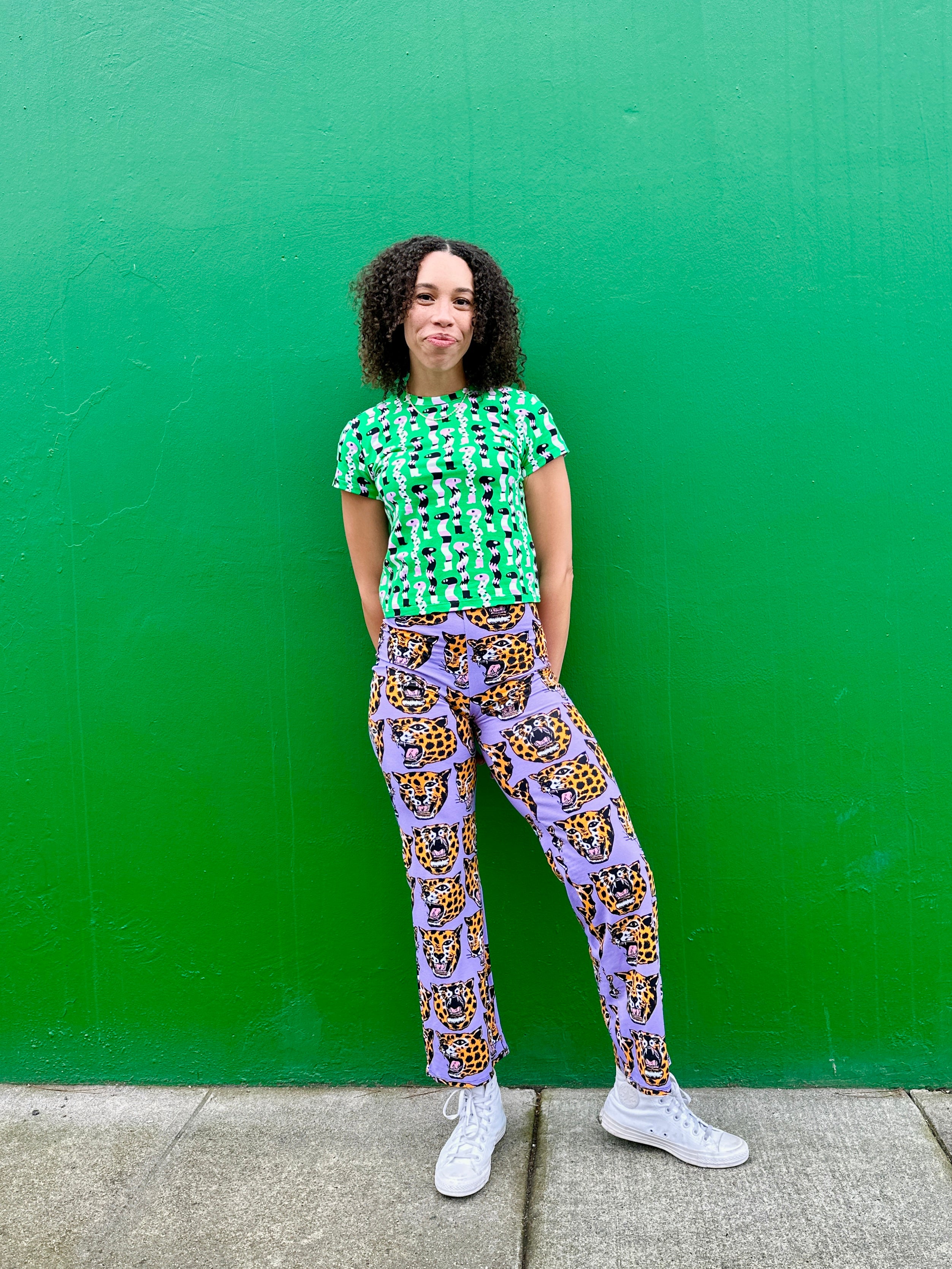 Palazzo Pant Cheetah Head