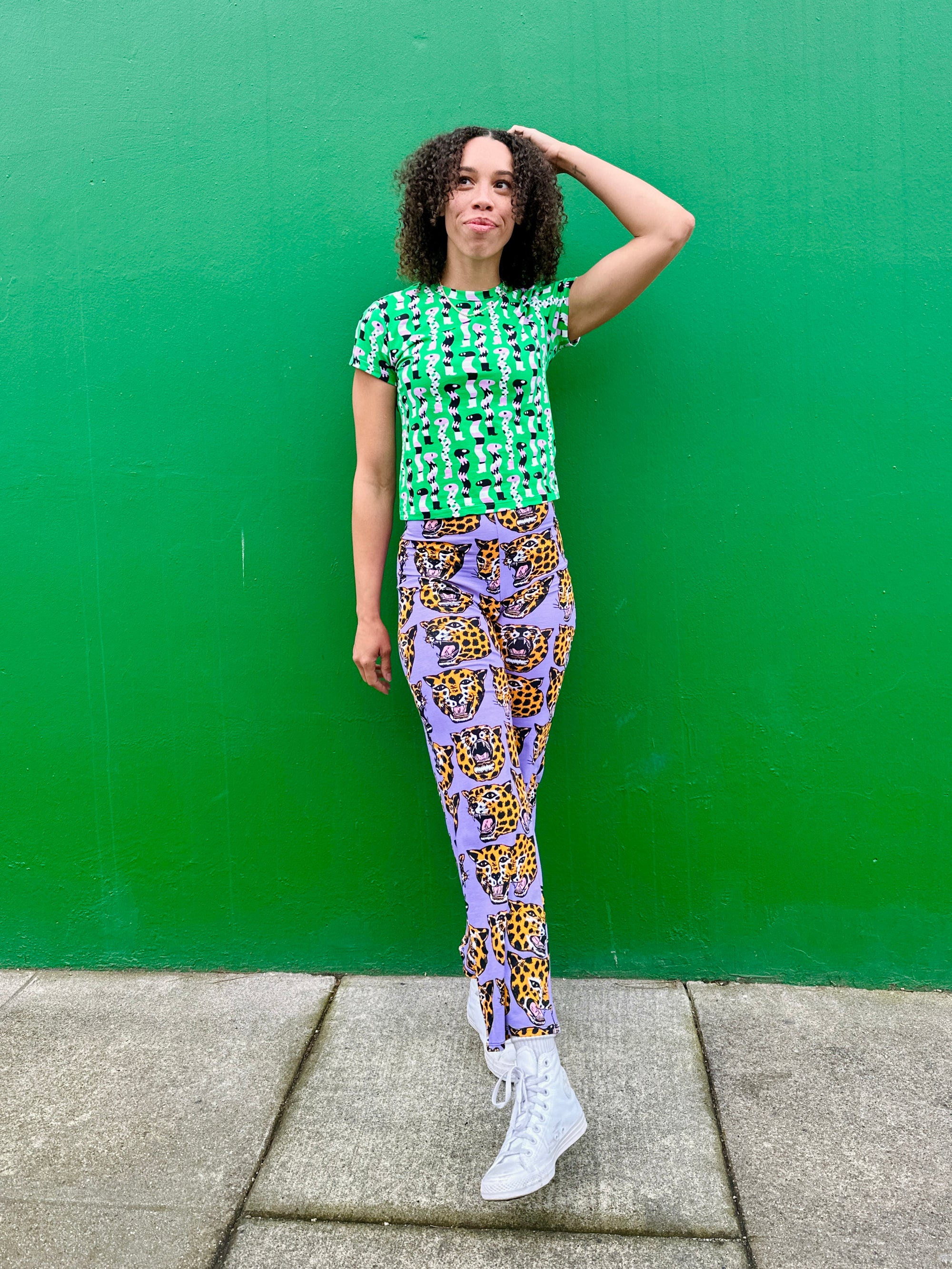 Palazzo Pant Cheetah Head