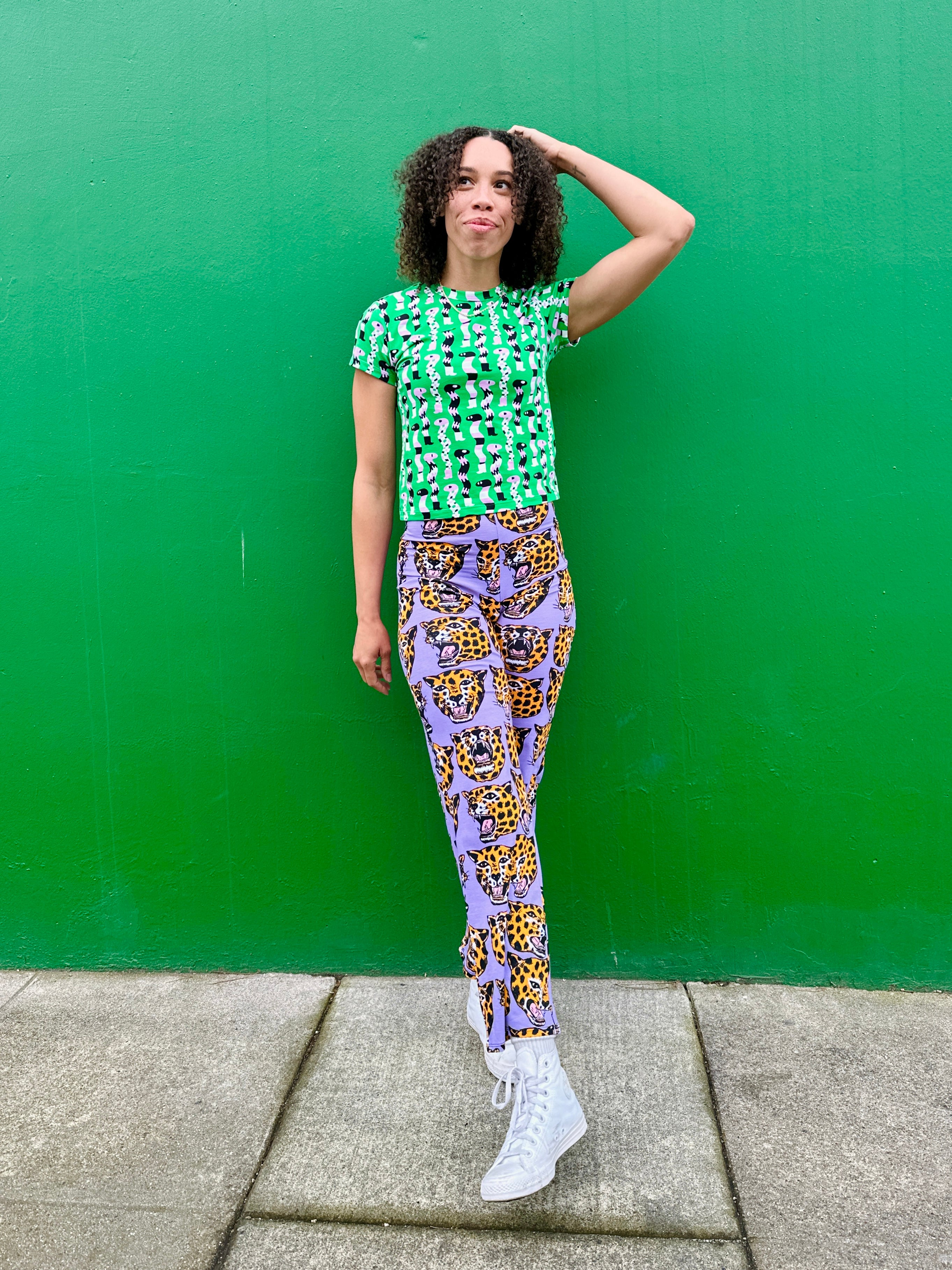 Palazzo Pant Cheetah Head