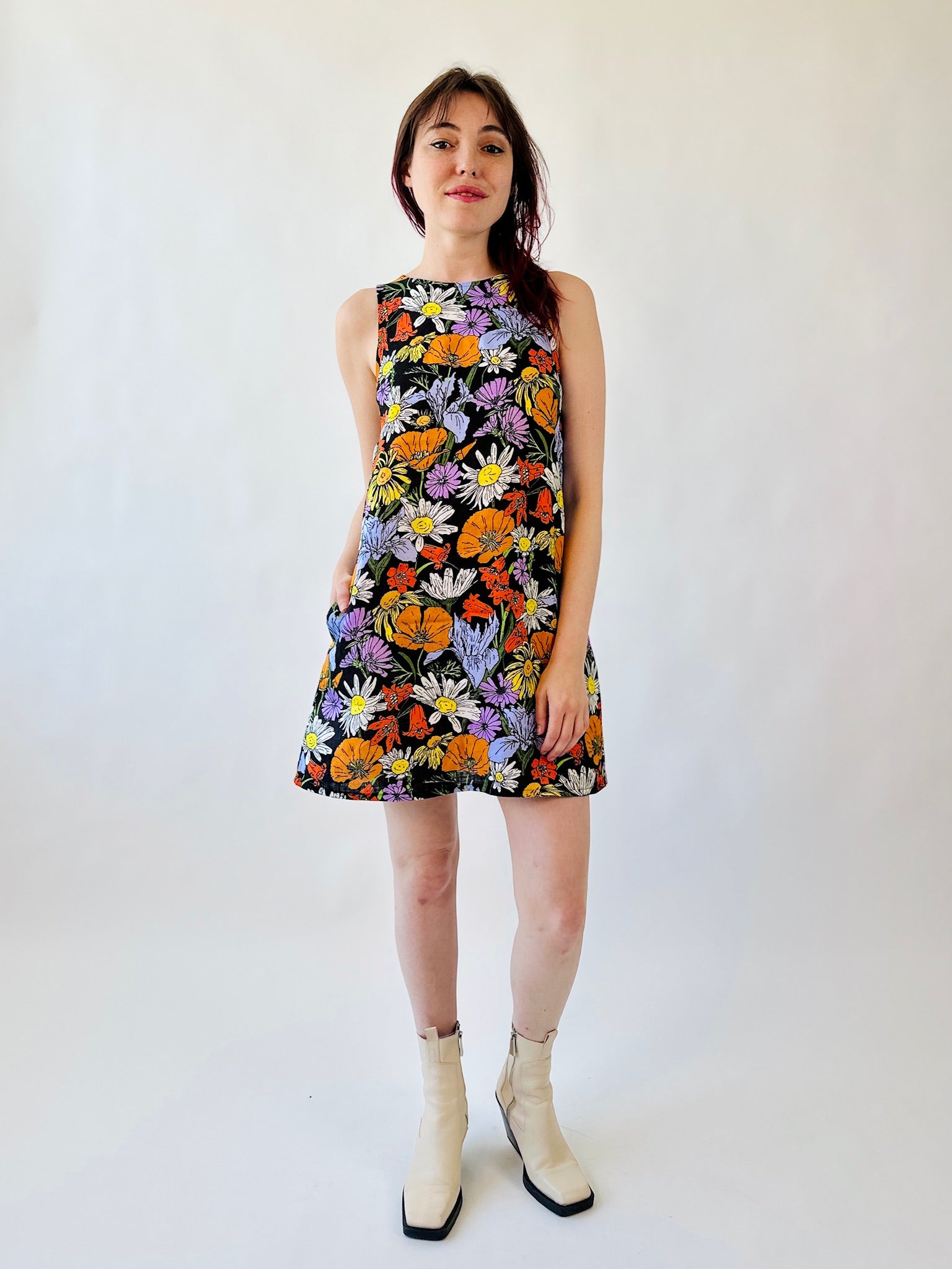 Linen Romy Dress Wildflowers