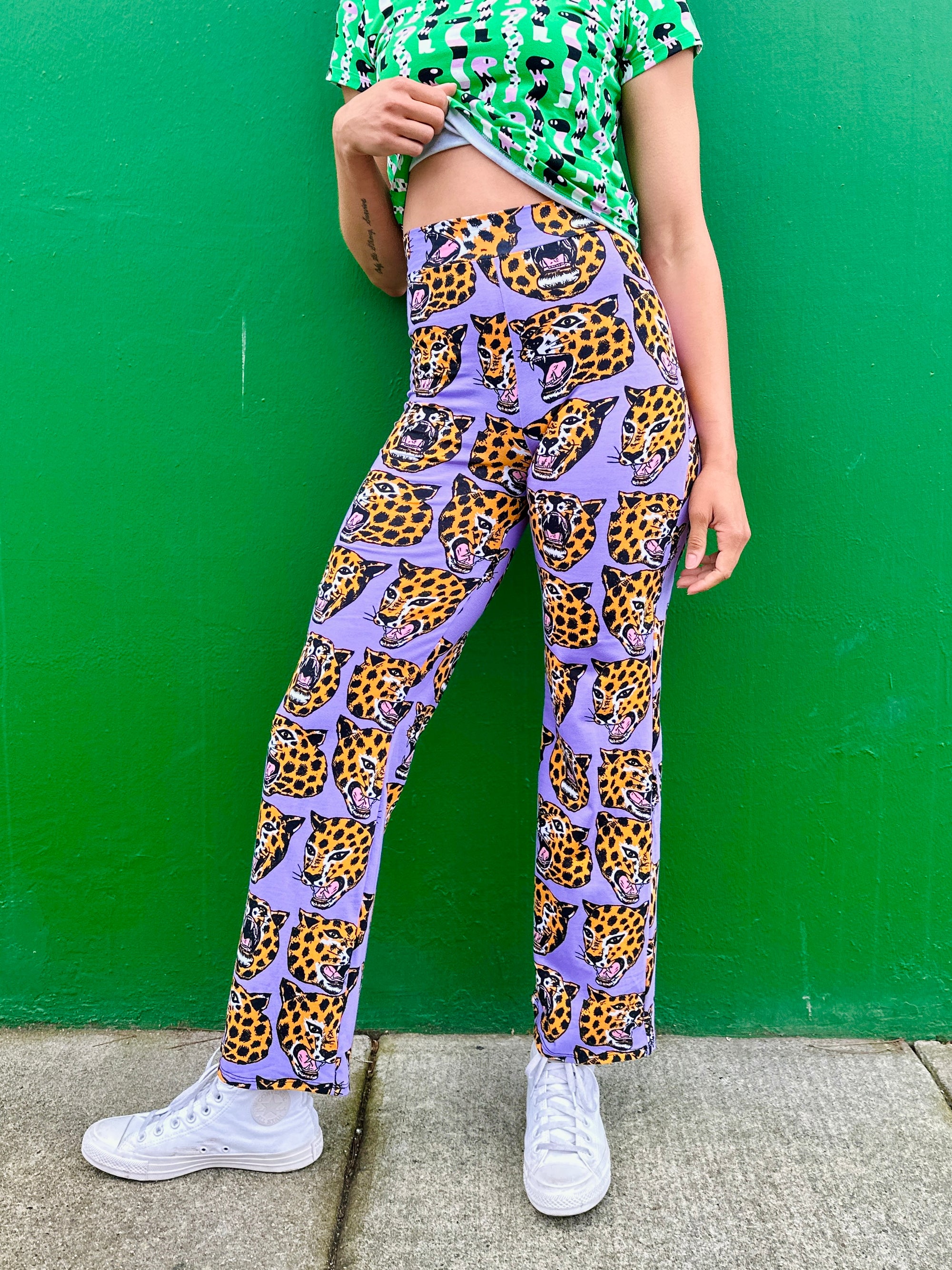 Palazzo Pant Cheetah Head