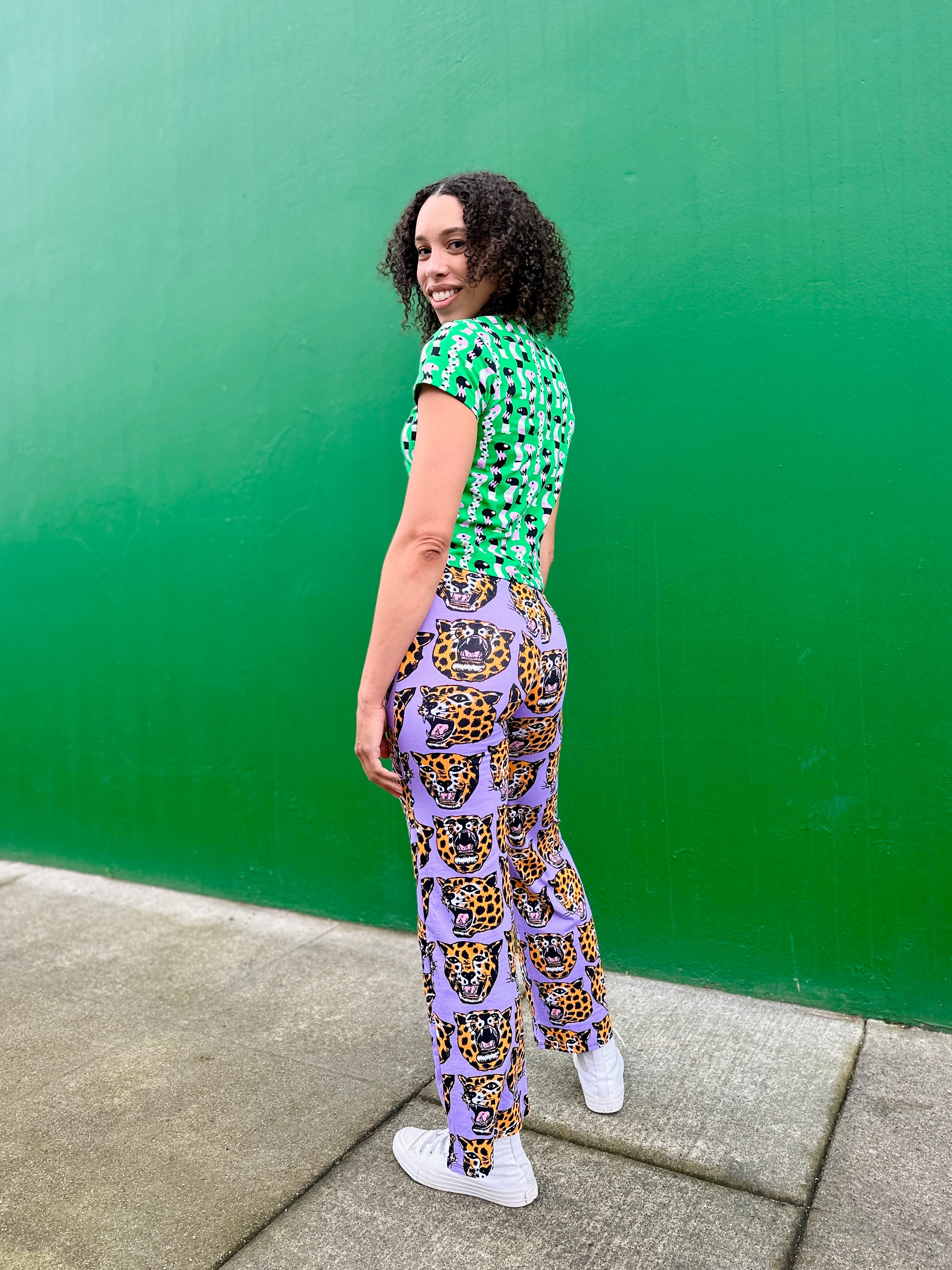 Palazzo Pant Cheetah Head