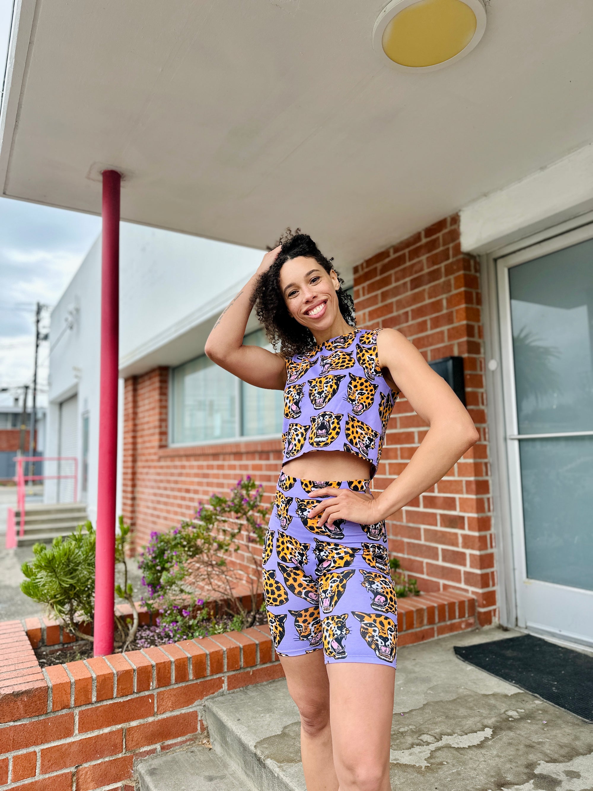 Bike Short Cheetah Head