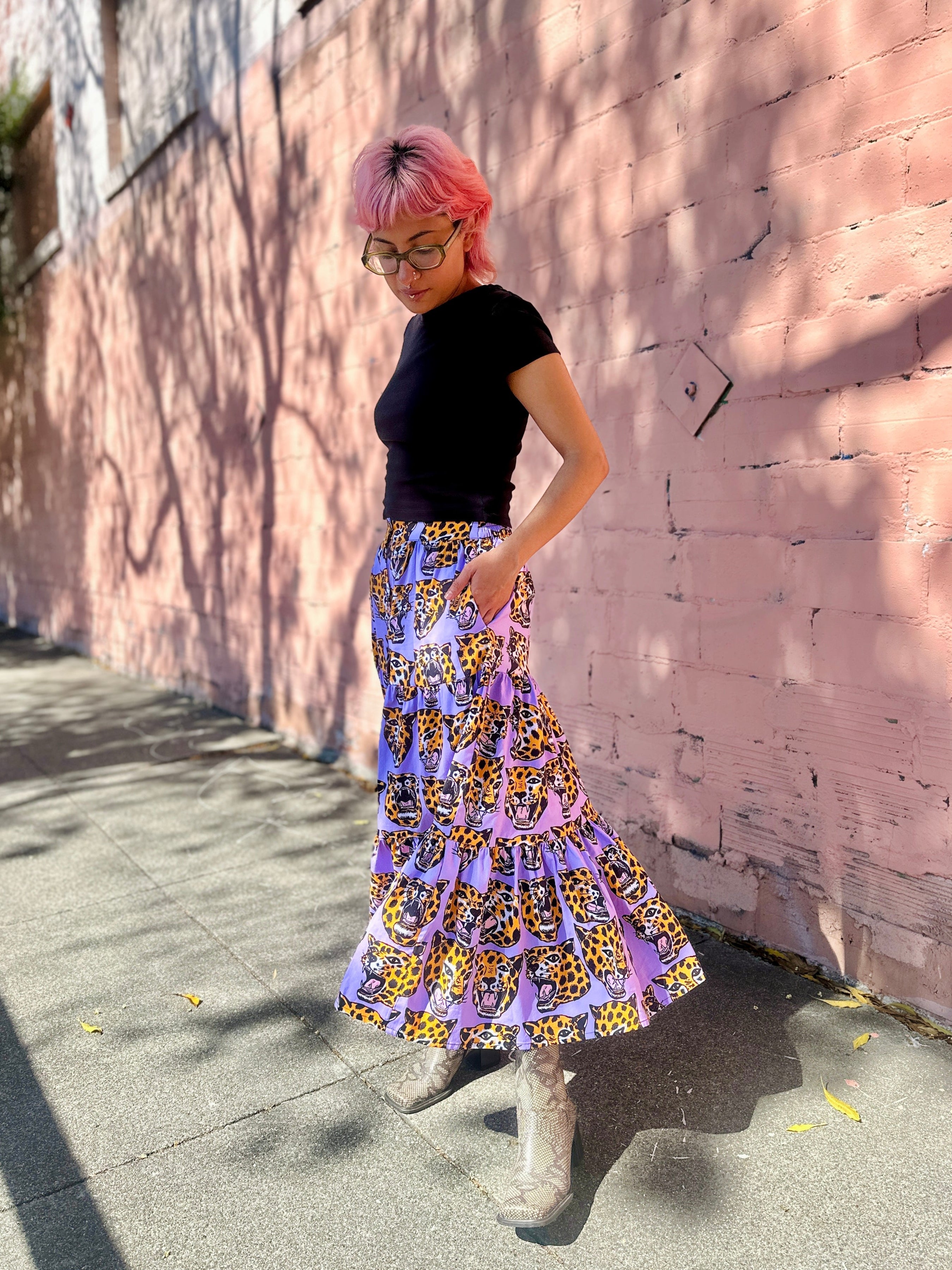 Prairie Skirt Cheetah Head