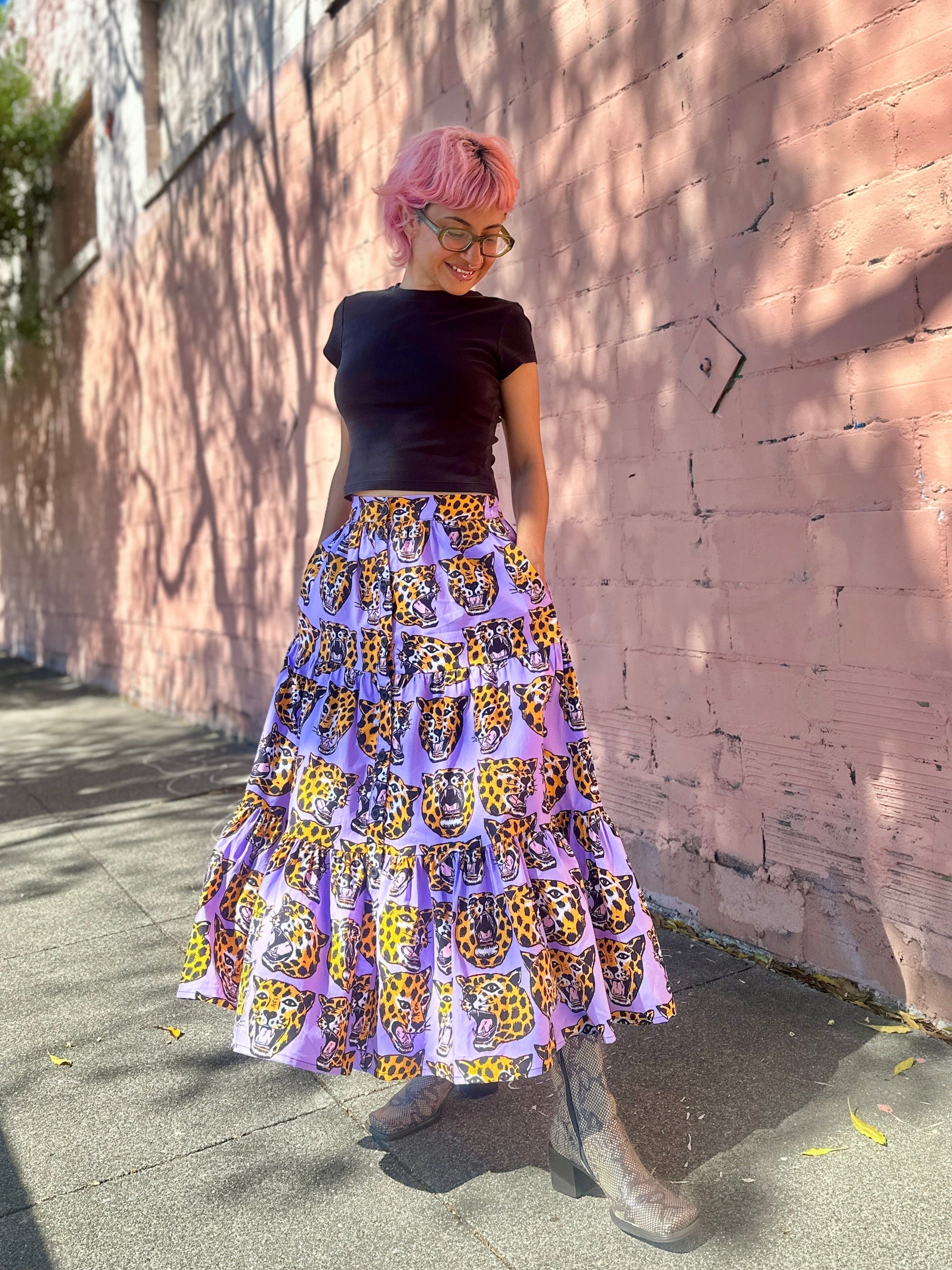 Prairie Skirt Cheetah Head
