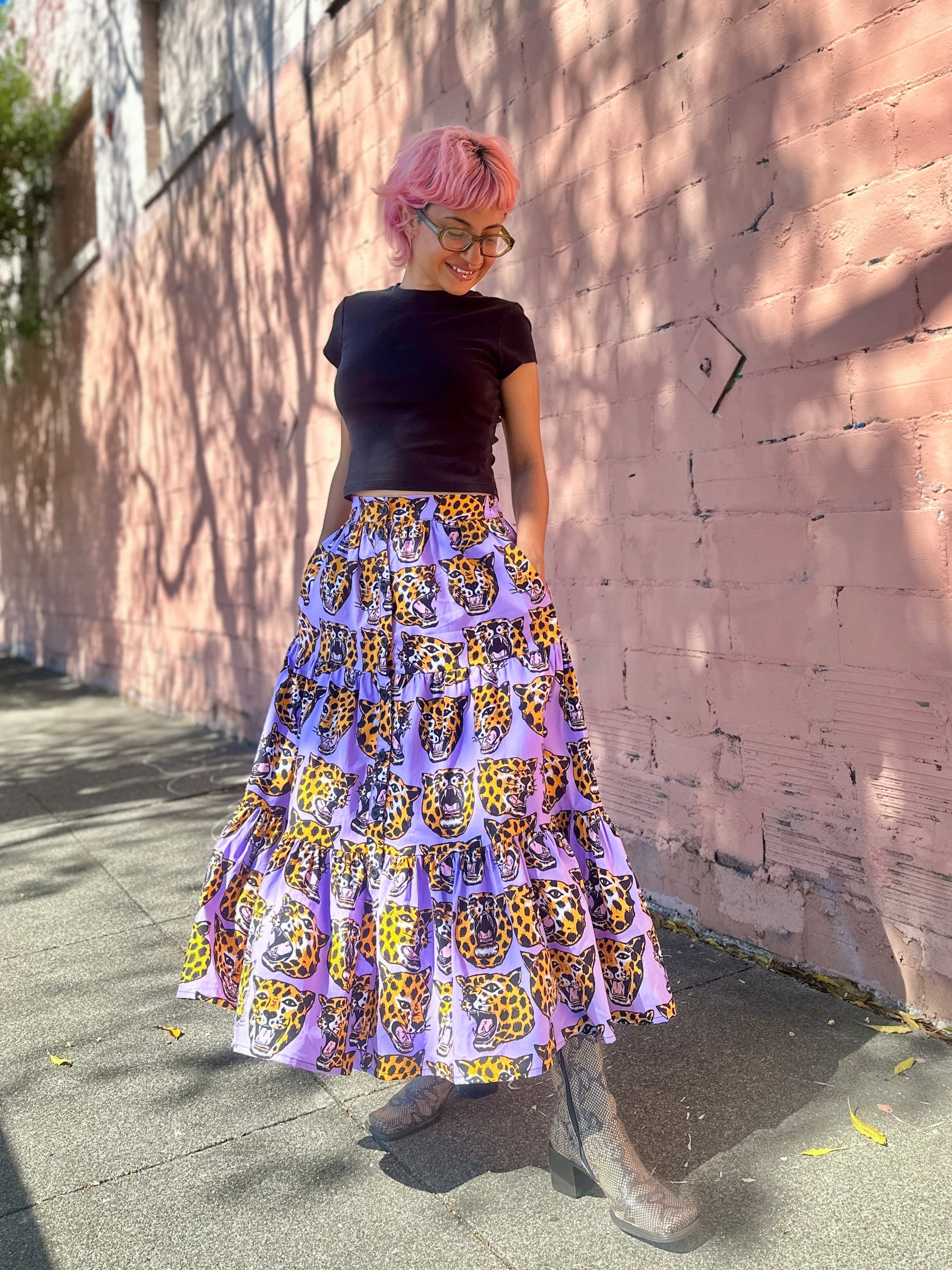 Prairie Skirt Cheetah Head
