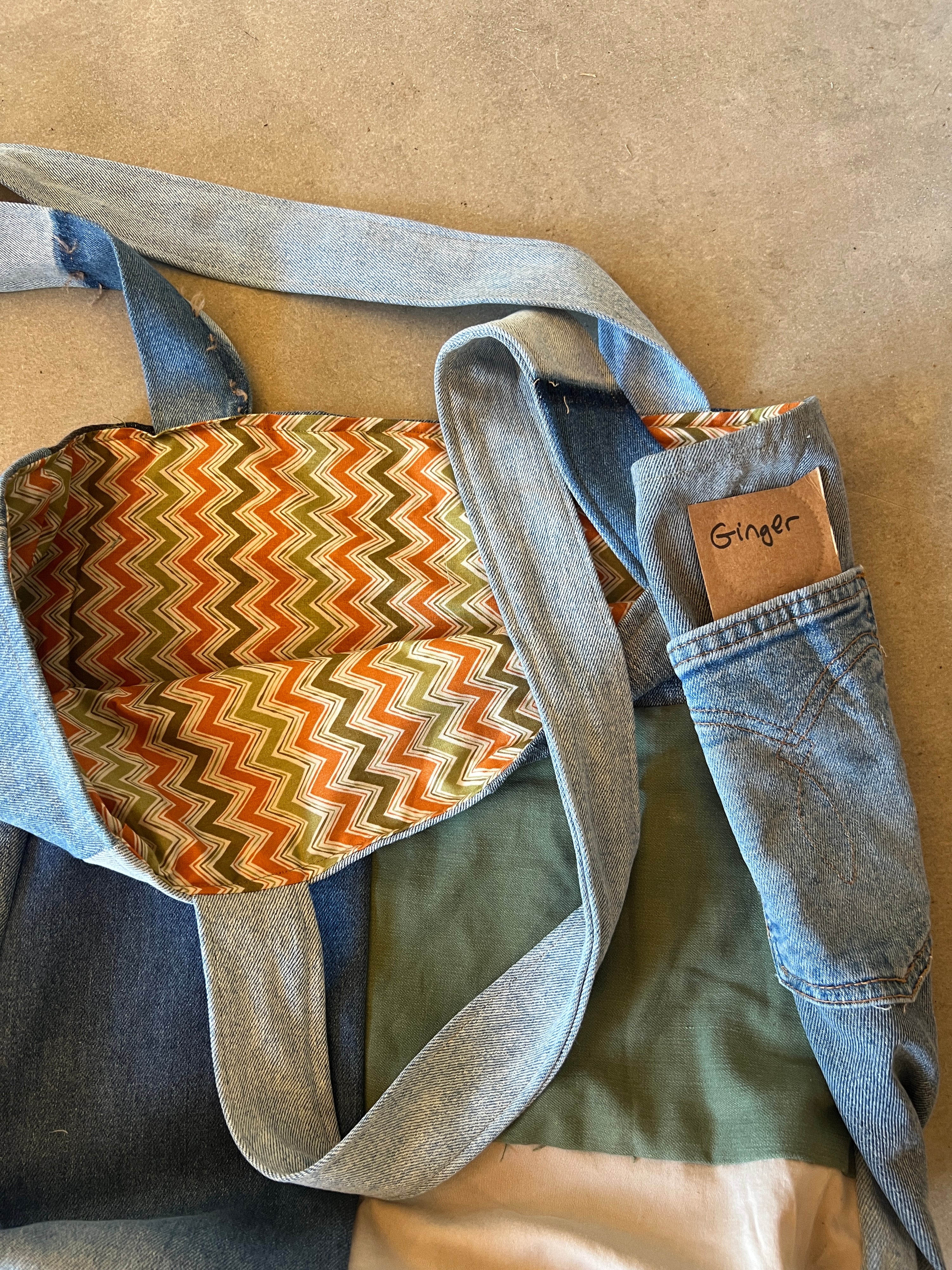Denim Patchwork Giant tote bag