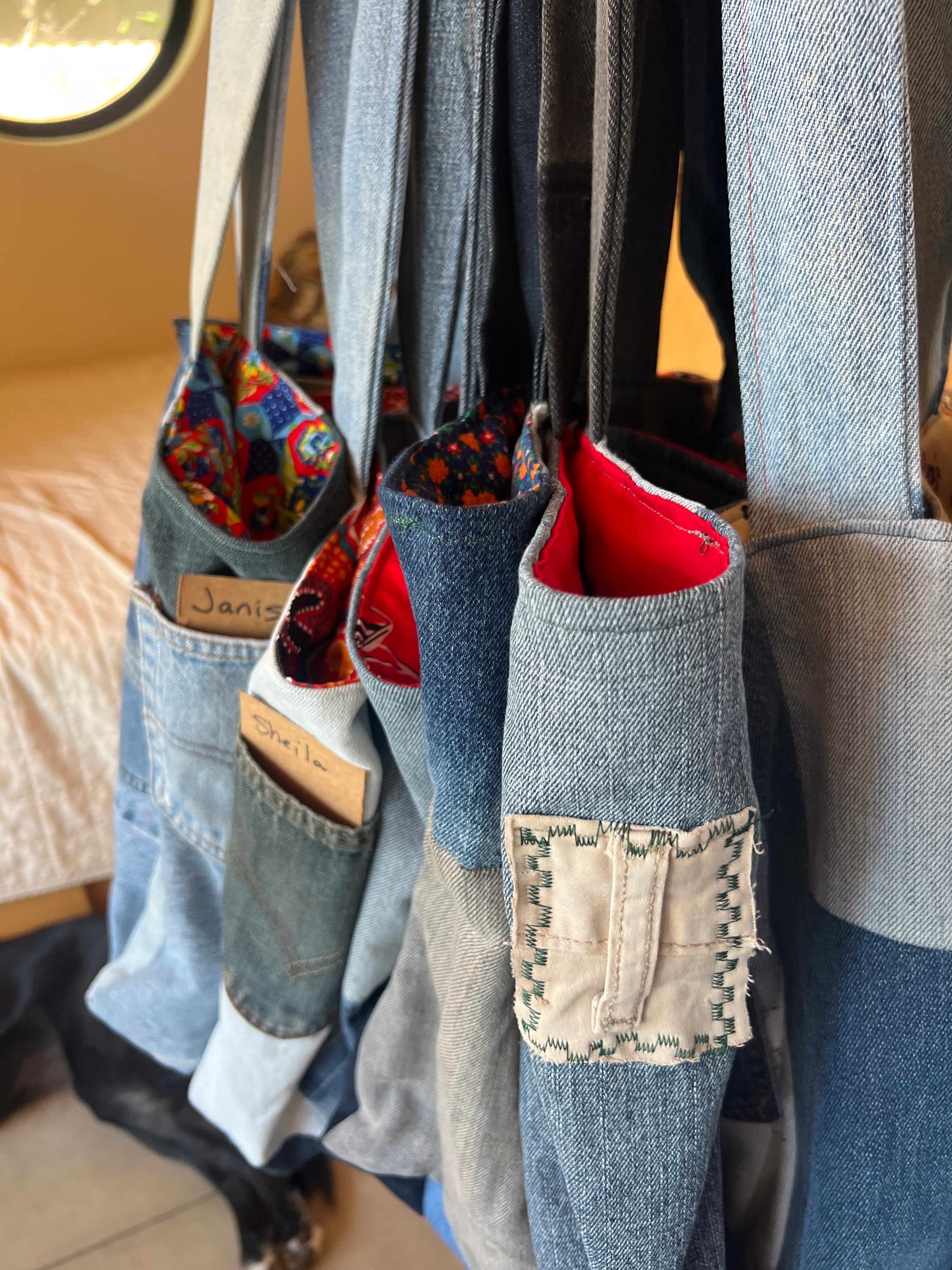 Denim Patchwork Giant tote bag