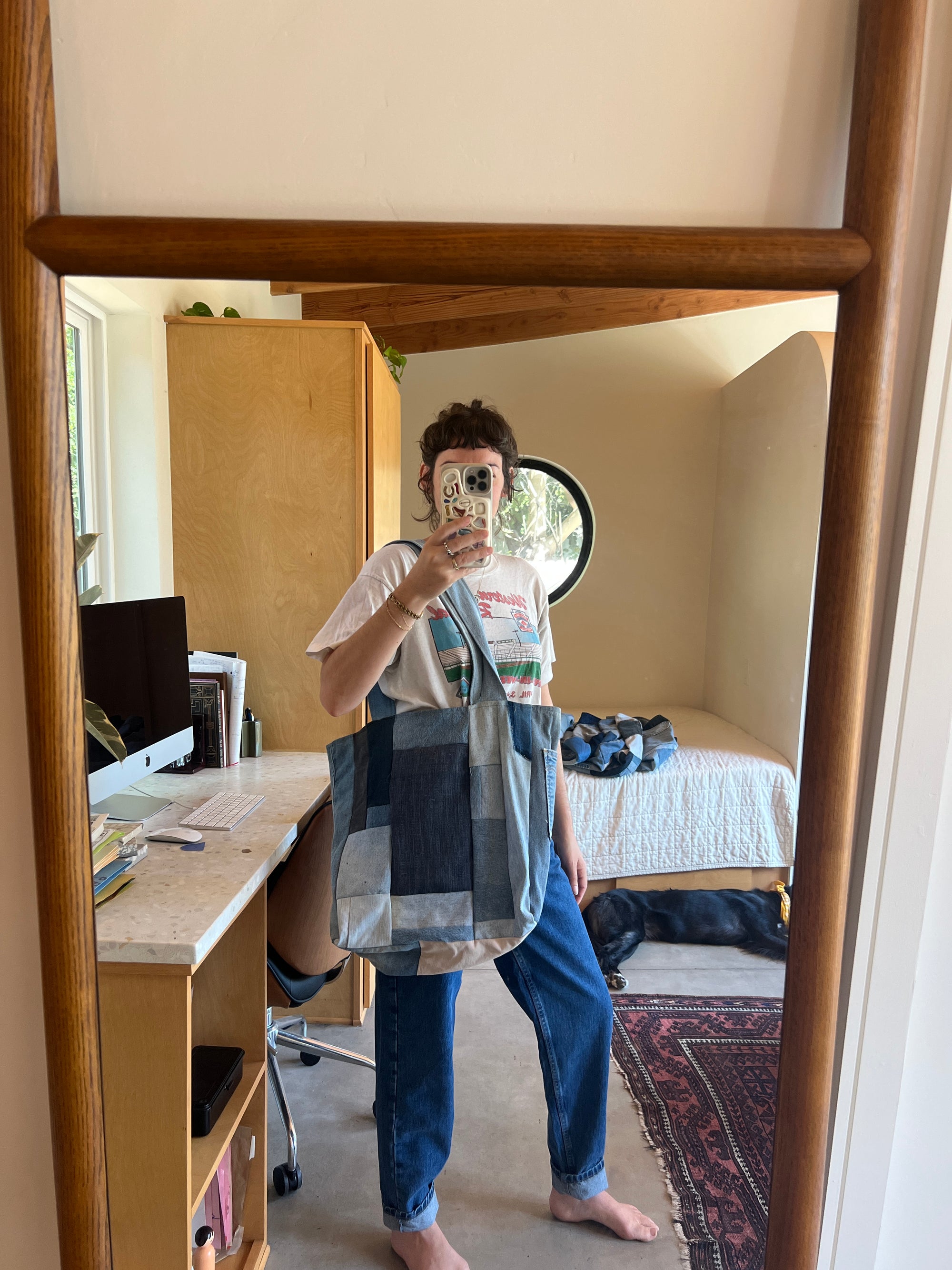 Denim Patchwork Giant Tote bag