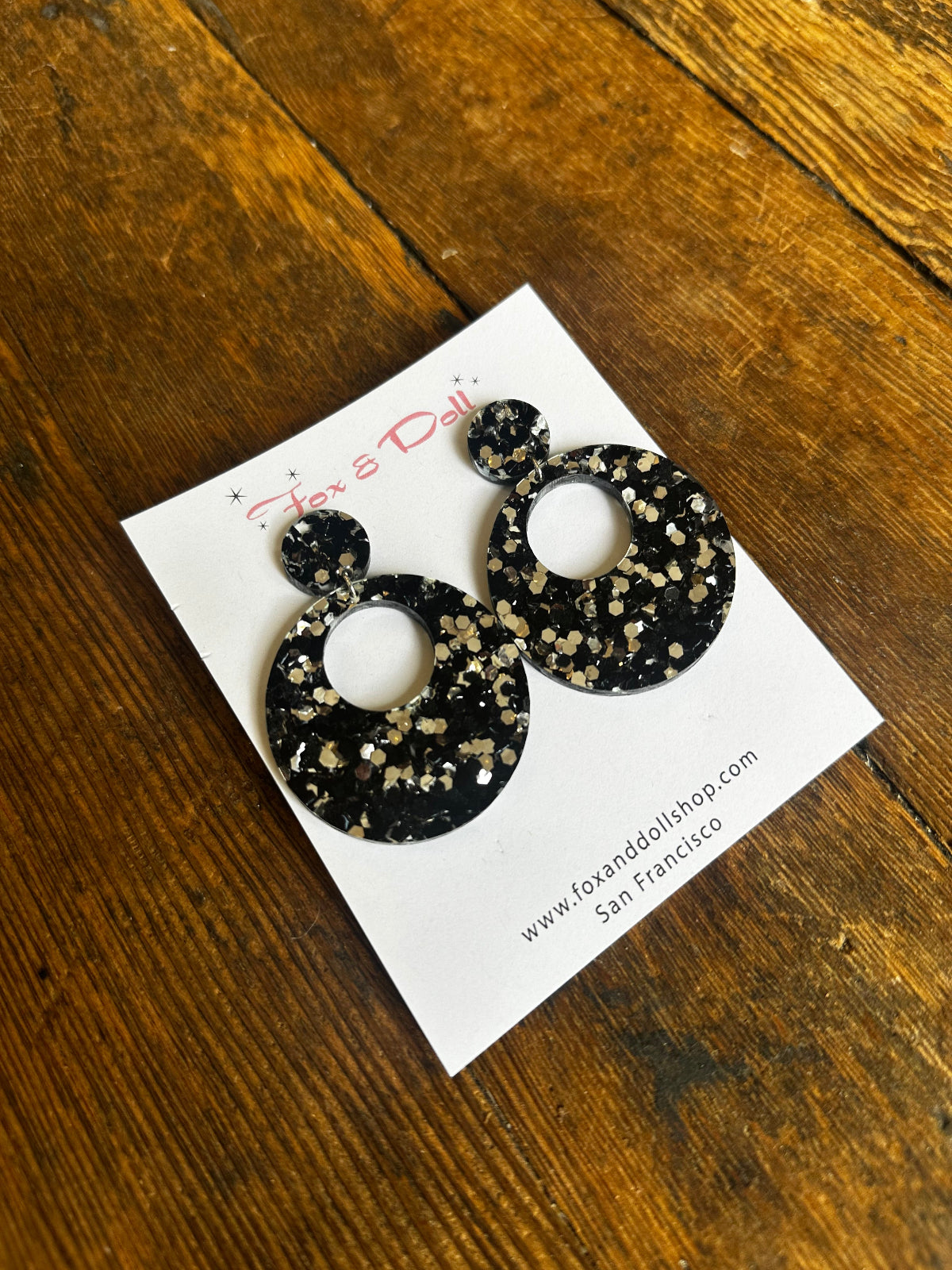 Eclipse Earrings - Chunky Black & White