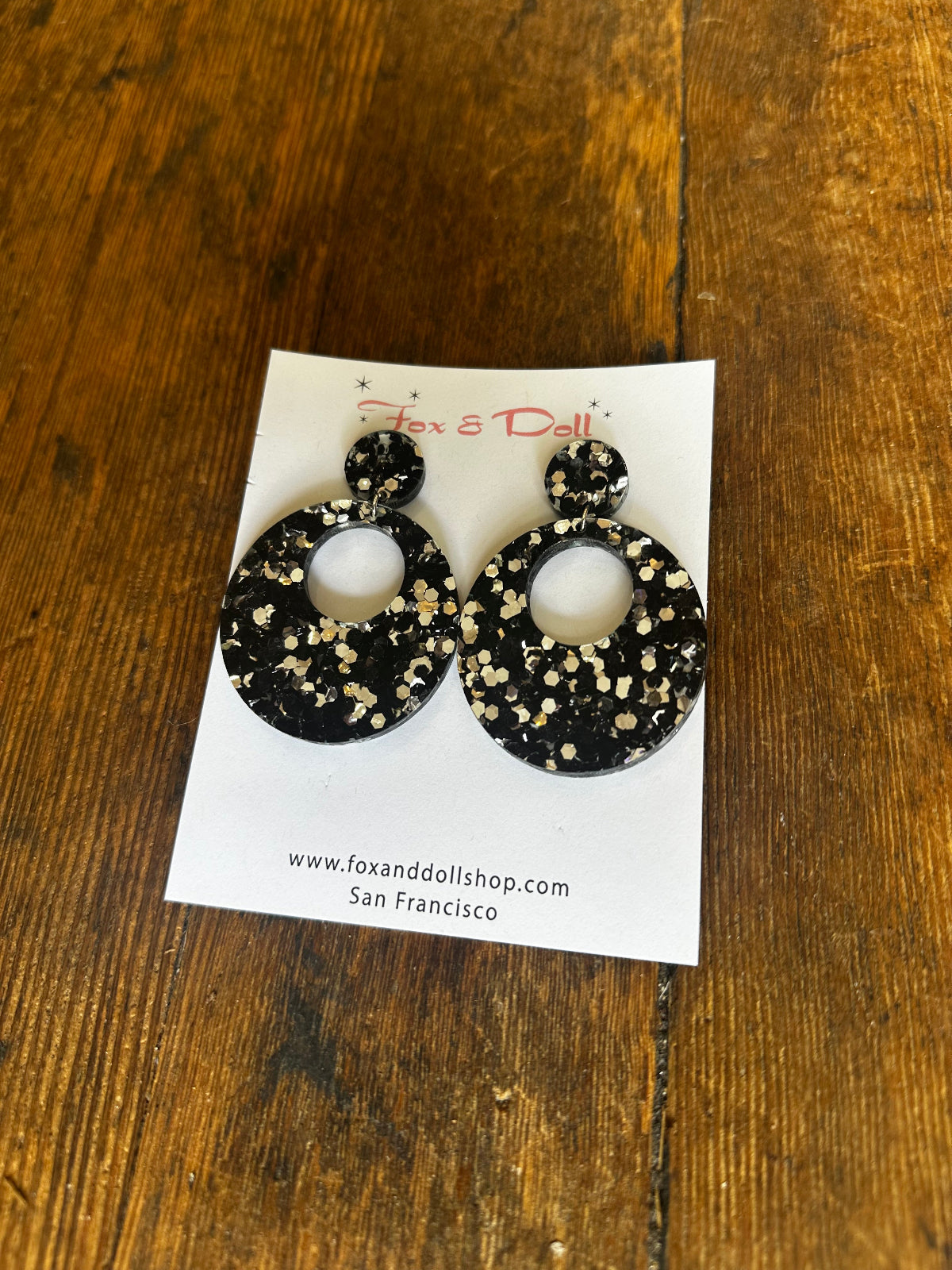 Eclipse Earrings - Chunky Black & White