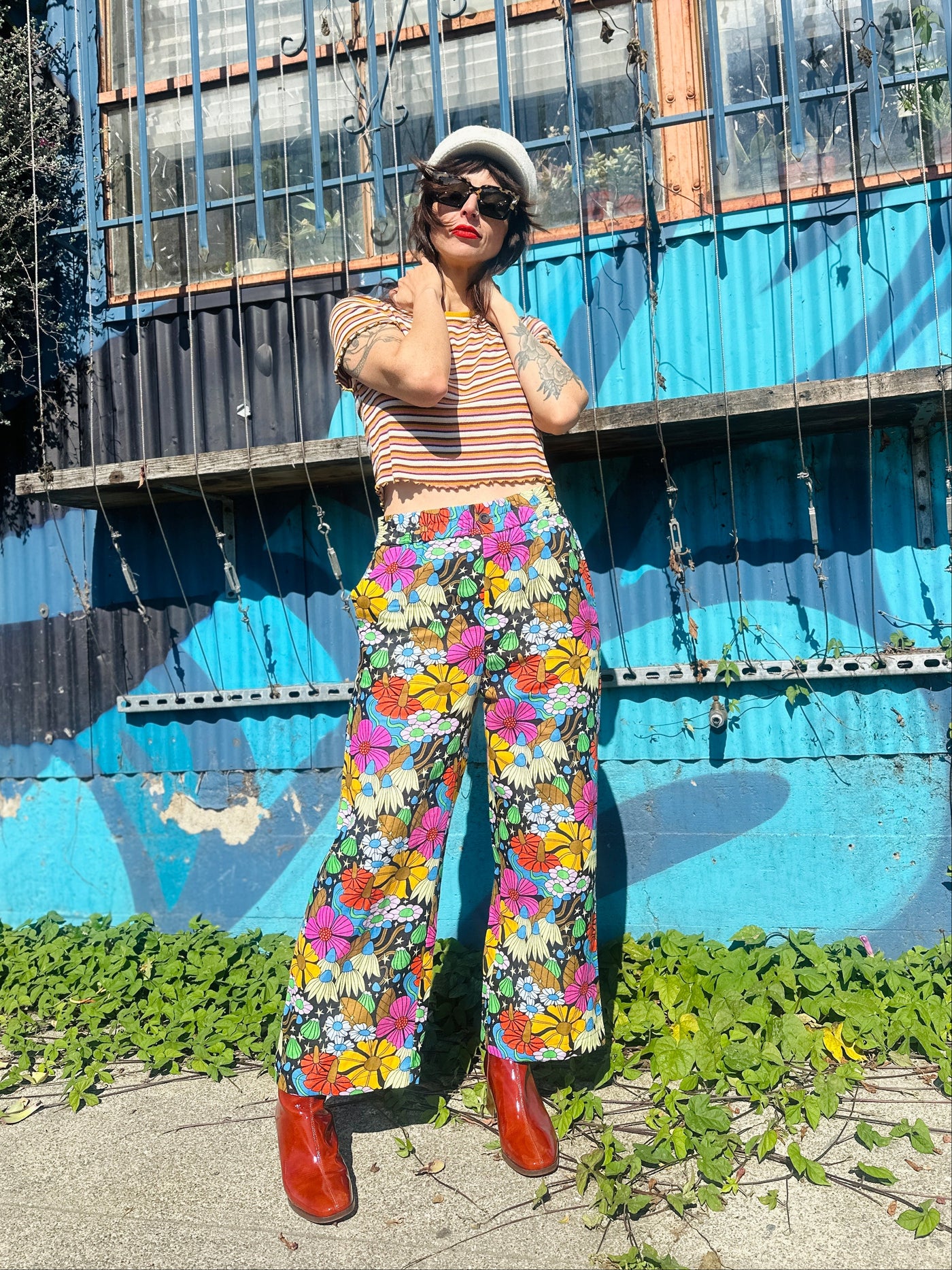 Linen Catalina Pant Cosmic Floral