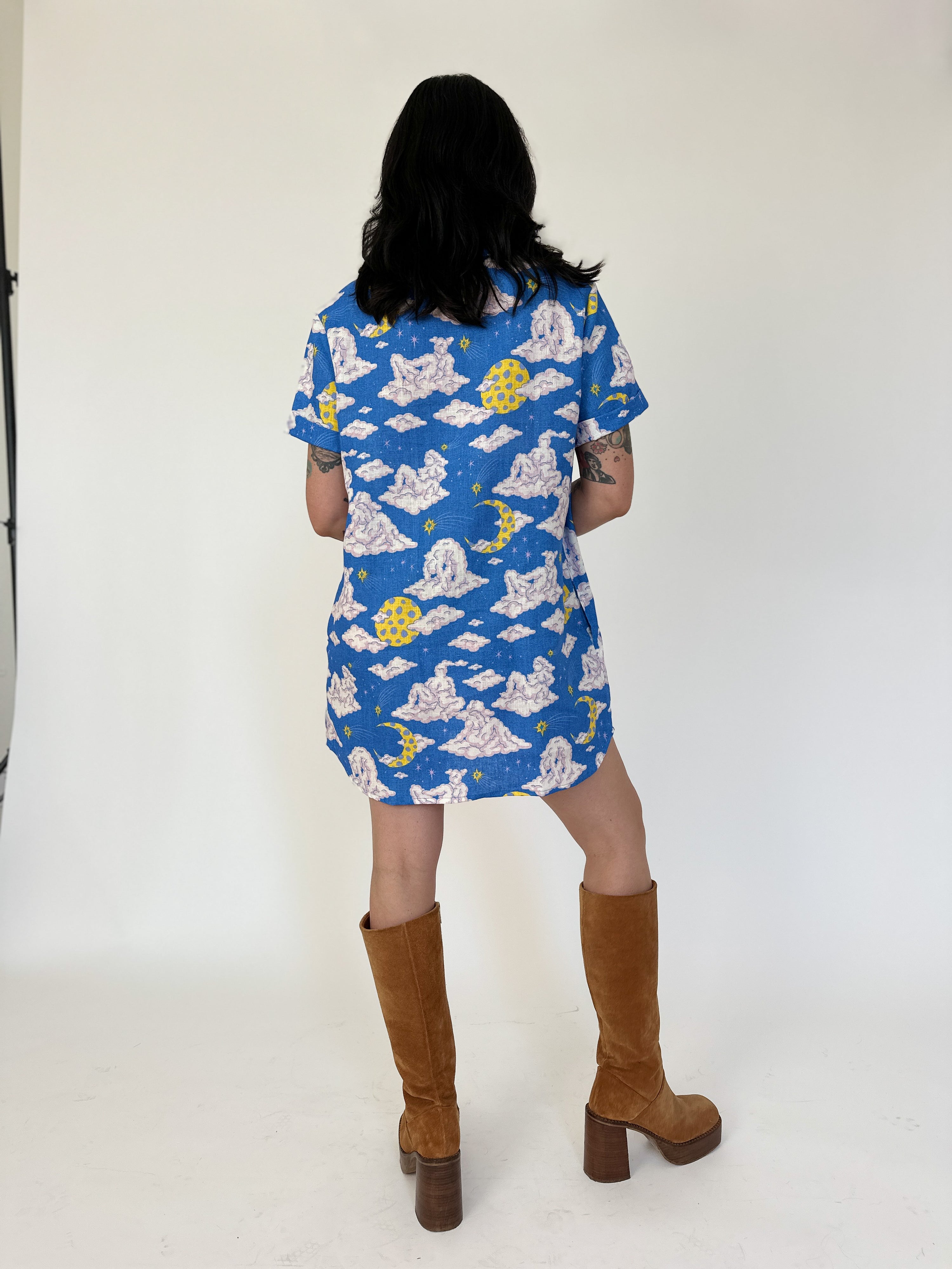 Linen Shirt Dress Cloud People